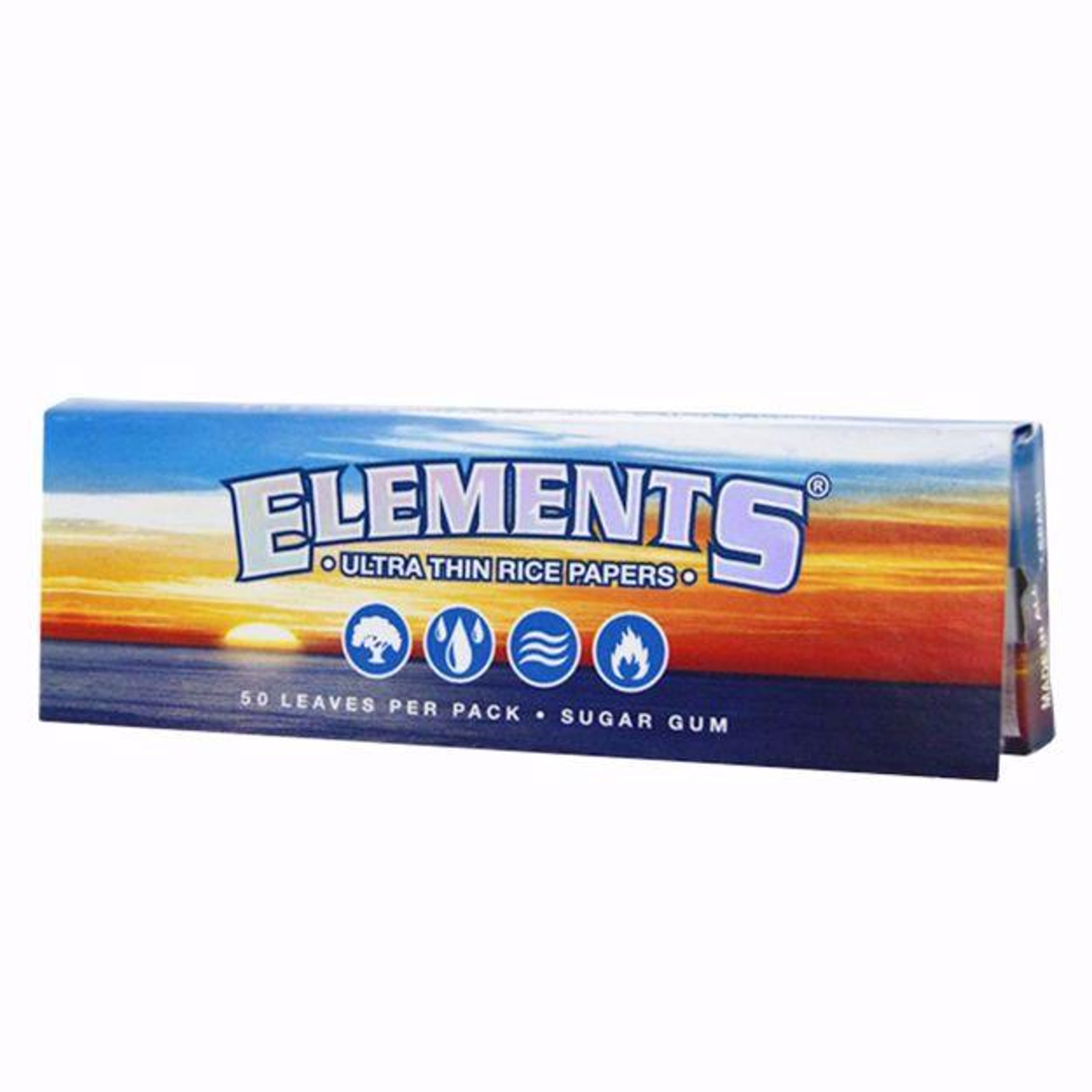 1.25" | 50ct | Ultra-Thin Rice Rolling Papers - Elements - - $2 - Paraphernalia