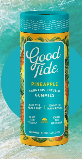 Good Tide - Pineapple Solventless Hash Rosin Gummies - Good Tide - Good Tide - Pineapple Solventless Hash Rosin Gummies - $30 - Edible
