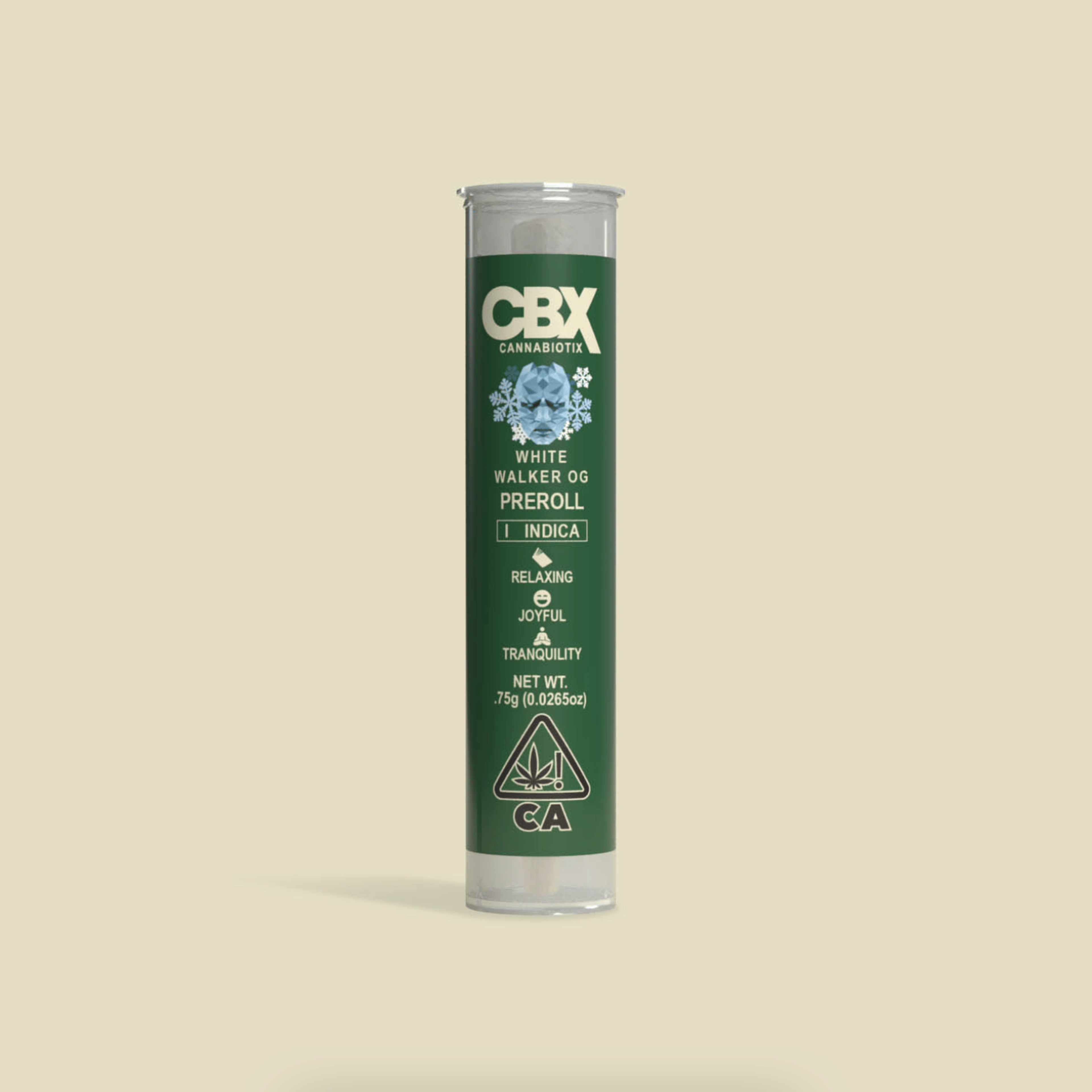 White Walker OG Preroll .75g - CBX - - $15 - Pre-Rolls