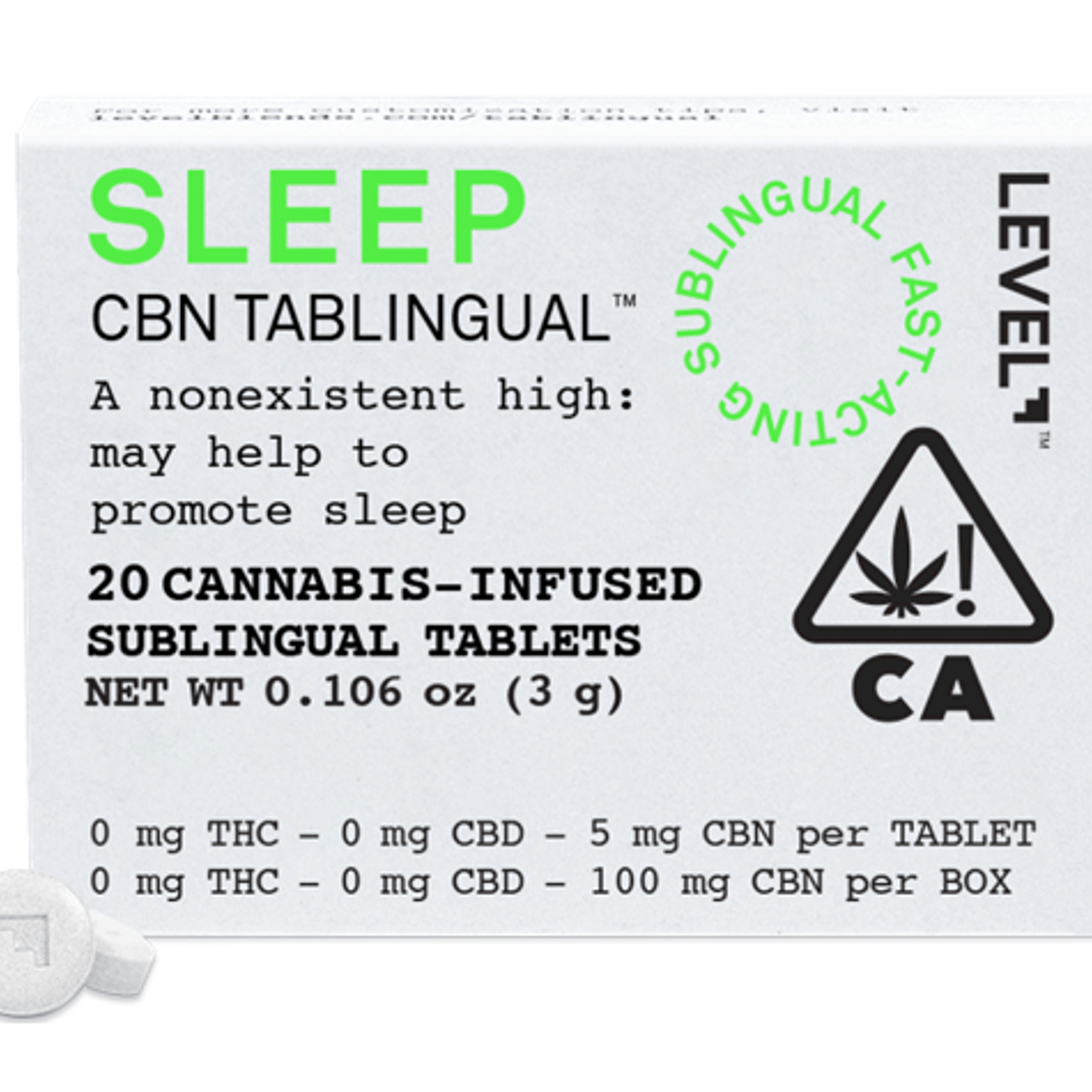 Tablingual Sleep CBN - Level - - $21 - Capsules