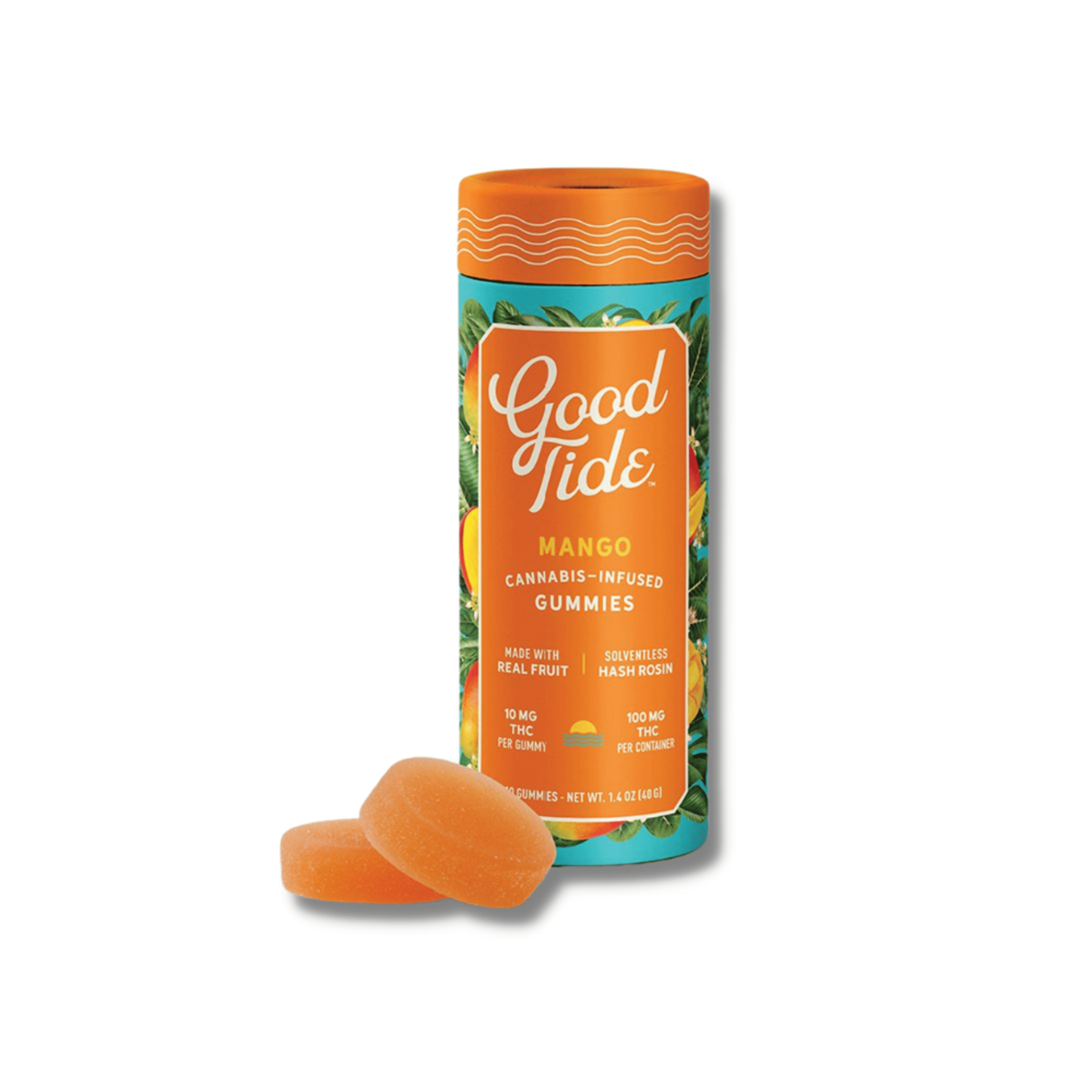 Mango Hash Rosin Infused Gummies 100mg - Good Tide - - $22.74 - Edible