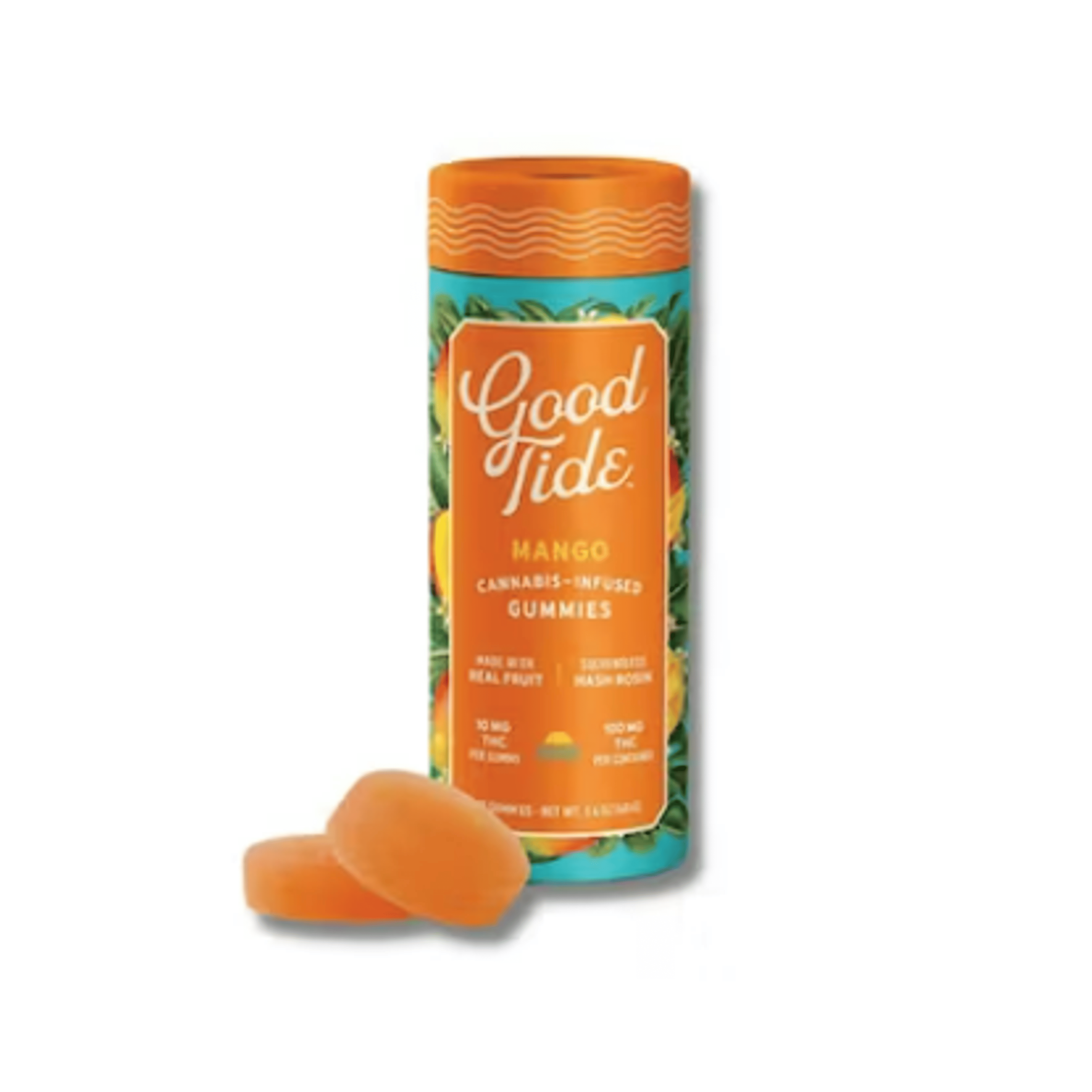 Good Tide: Mango Solventless Hash Rosin Gummies | Mellow - Good Tide - - $22.50 - Edibles