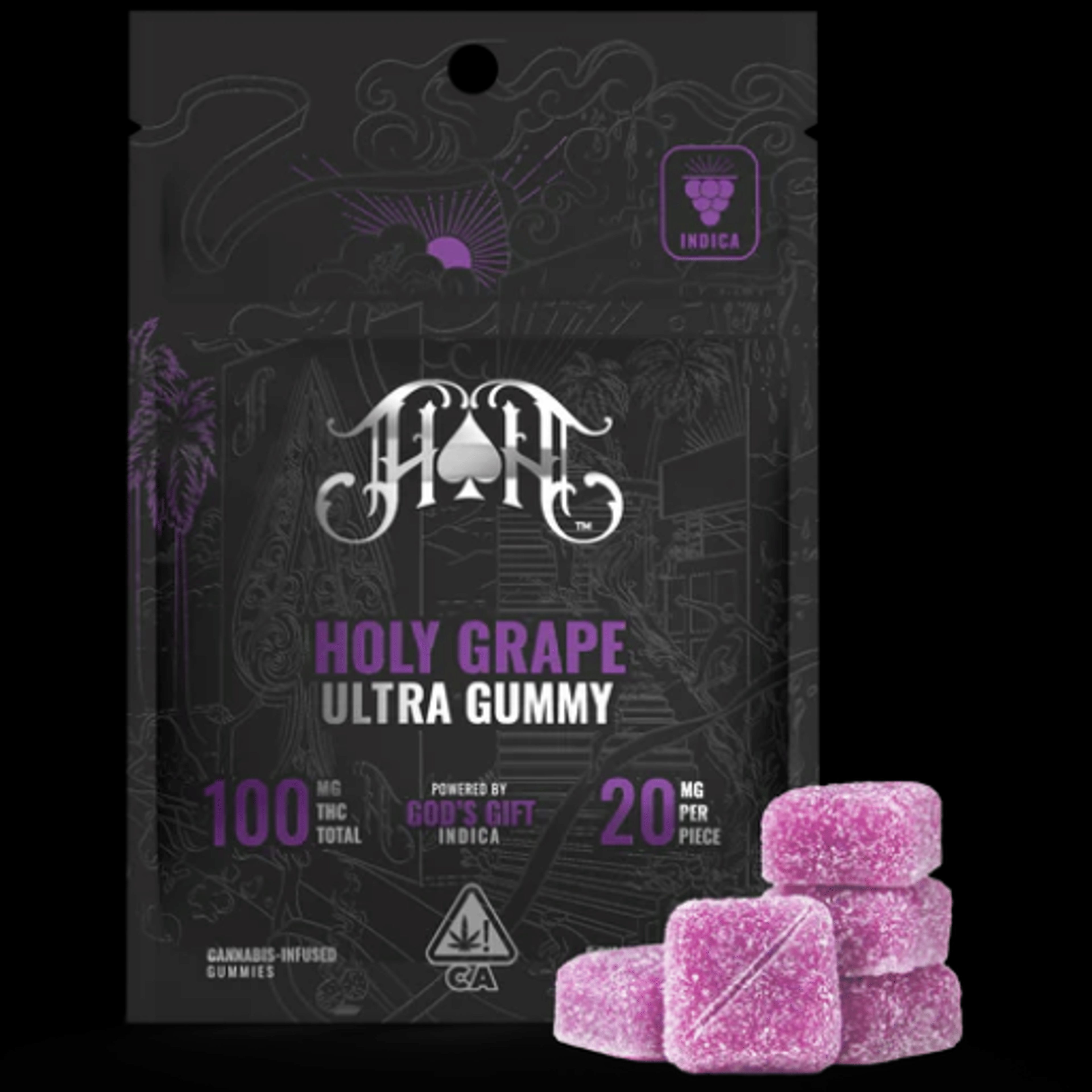 Holy Grape 100MG Gummies - Heavy Hitters - - $14.85 - Edible