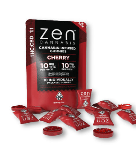 1:1 CBD Cherry Gummies - ZEN -  - $12 - Edibles