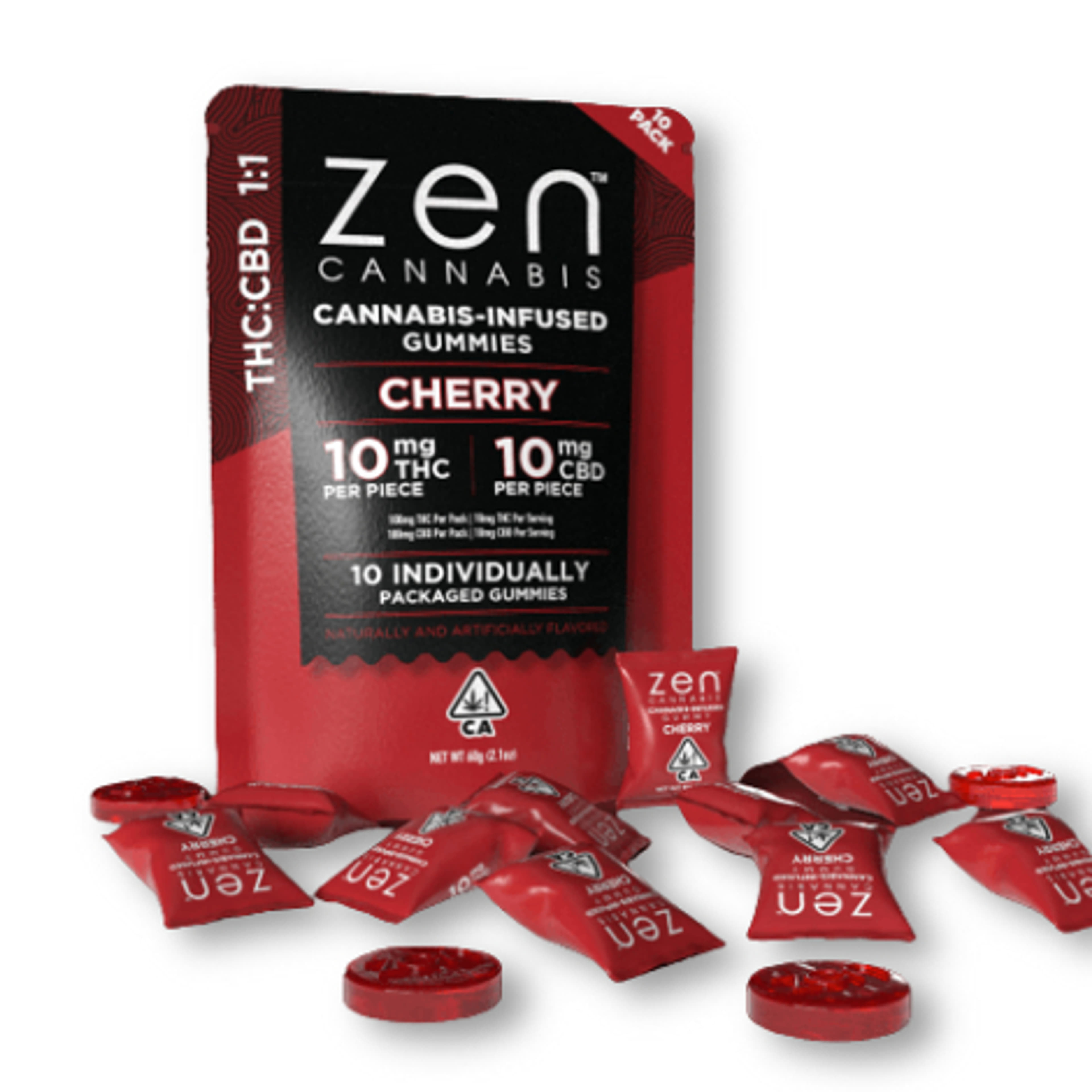 1:1 CBD Cherry Gummies - ZEN - - $12 - Edibles