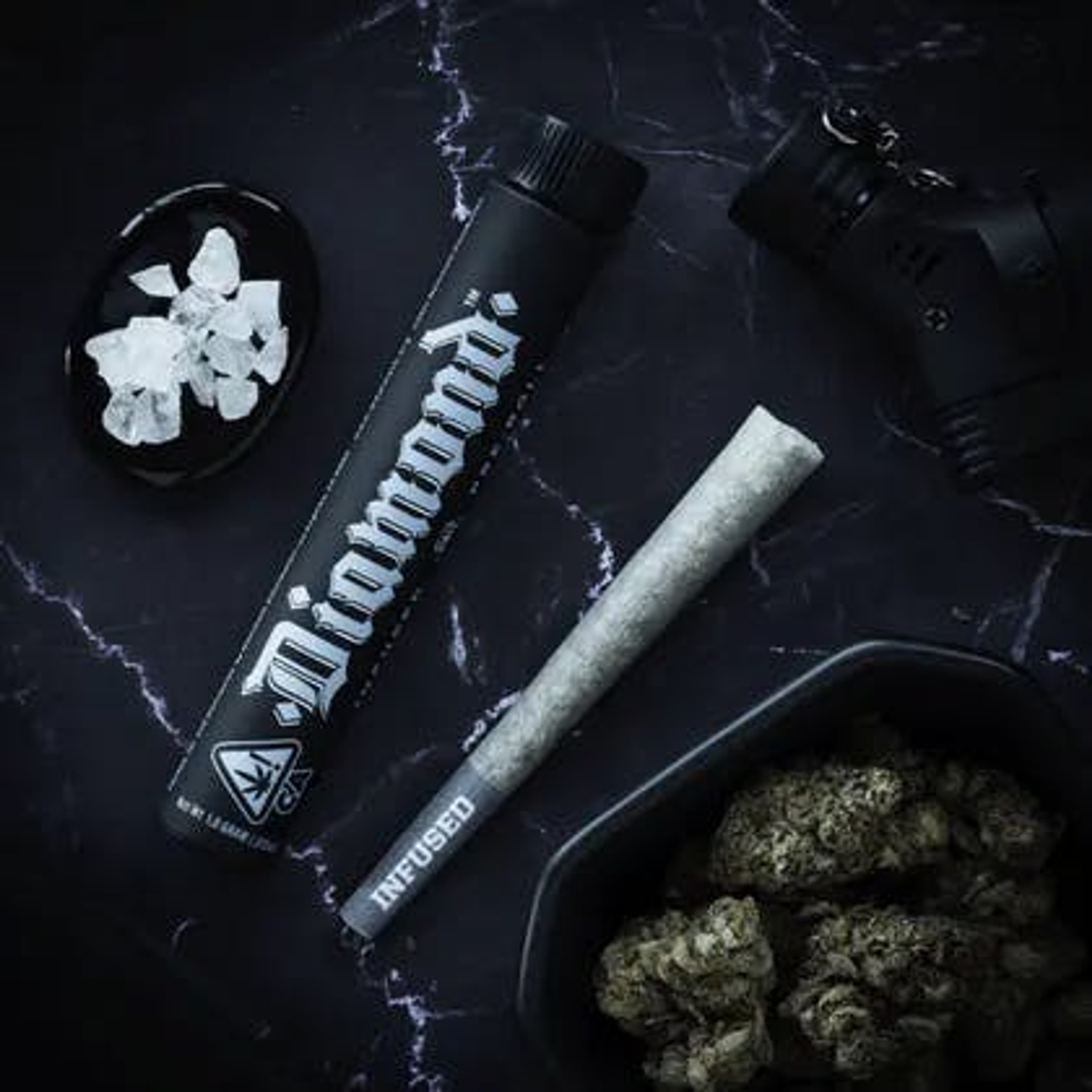 Heavy Hitters | 1g - Black Haze - Diamond THCA-Infused Pre-Roll - Sativa - Heavy Hitters - - $20 - Pre-Rolls