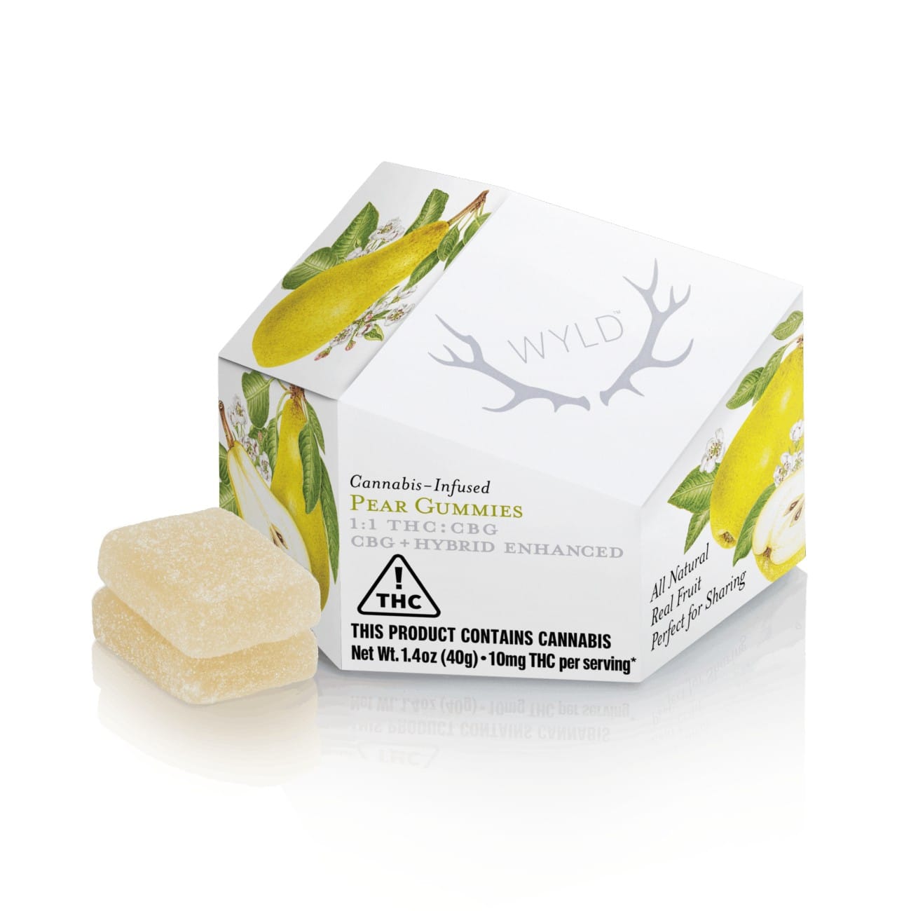 Pear 1:1 100mg CBG / 100mg THC Gummies - WYLD -  - $14.45 - Edible
