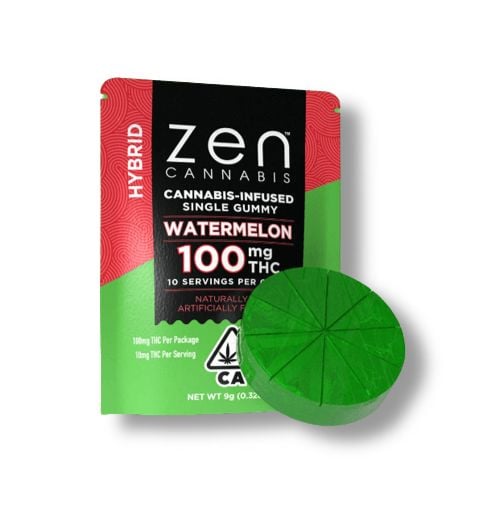 Hybrid Watermelon Single 100mg Gummy
