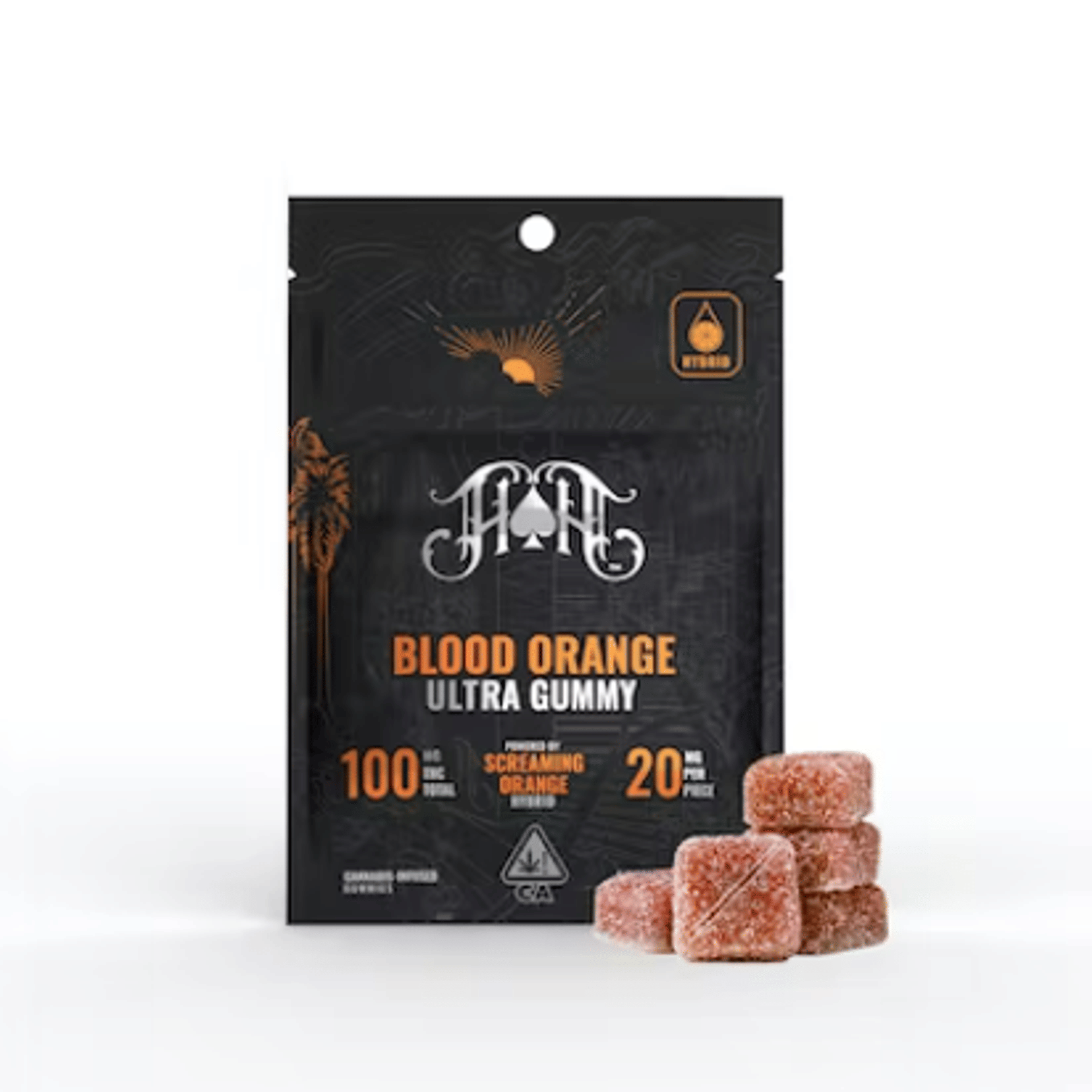 THC Gummy Pack: Blood Orange - 100MG - Heavy Hitters - - $20 - Edibles