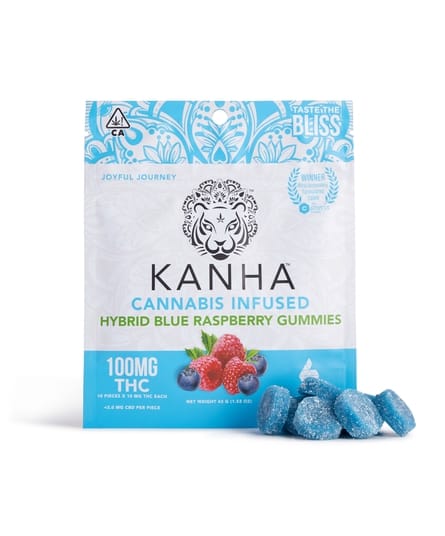 KANHA — Blue Raspberry Infused Gummies 100mg