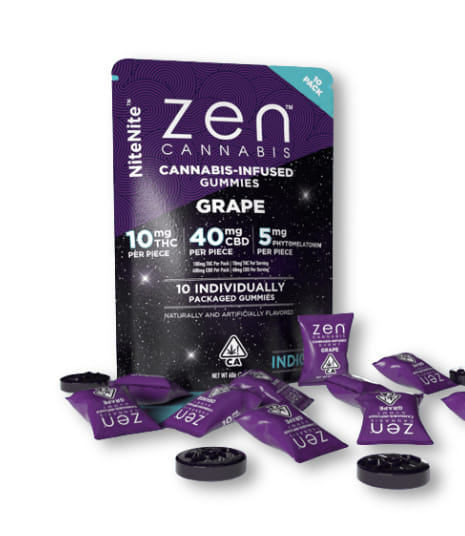 NiteNite | 4:1 CBD Grape Gummies - ZEN -  - $12 - Edibles