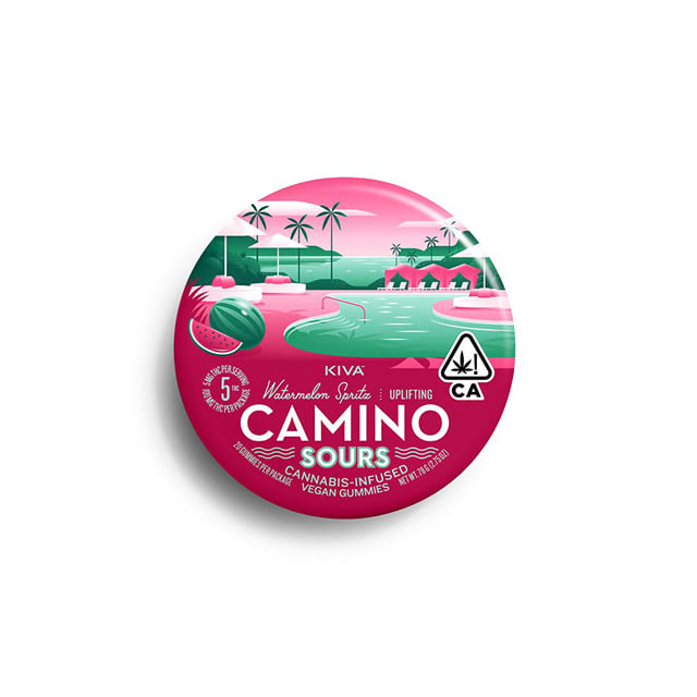 Kiva Camino Sours Gummies - Watermelon Spritz (100mg "Uplifting") *NEXTDAY DELIVERY ONLY*