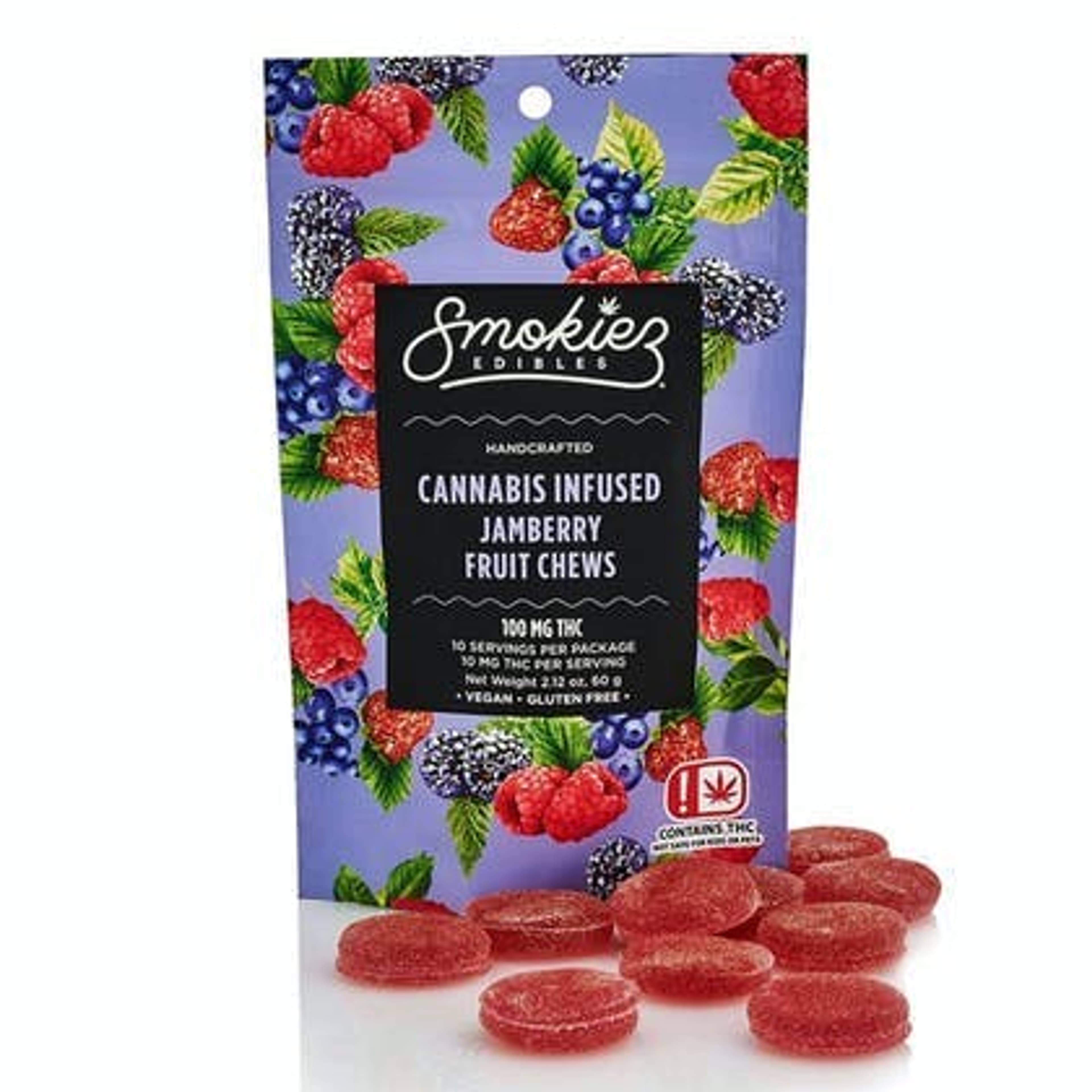 Smokiez Fruit Chews | 1:1 THC: CBN - Jamberry - Smokiez - - $18 - Edibles
