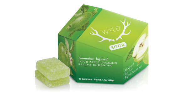 Sour Apple 100mg Gummies - WYLD -  - $12.75 - Edible