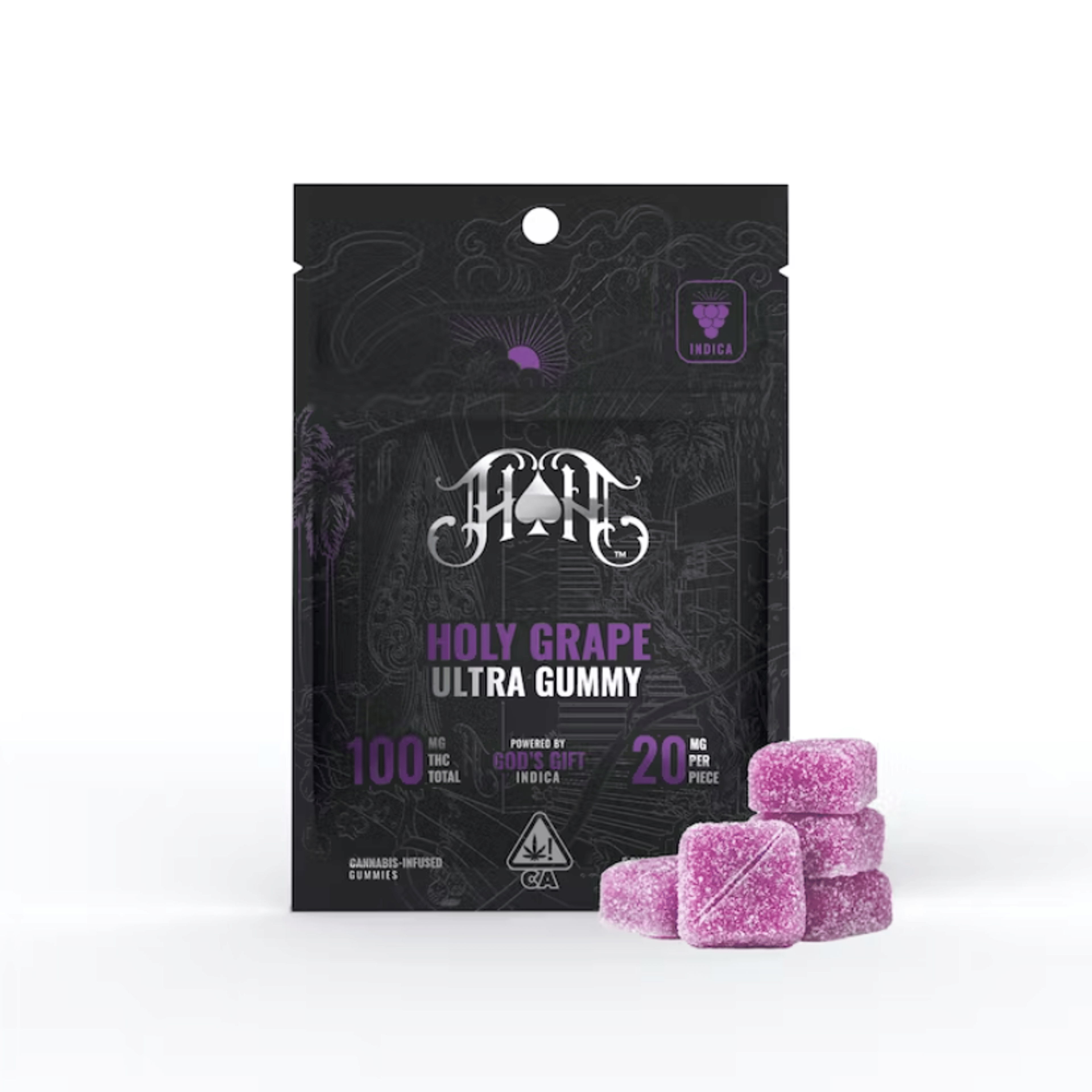 THC Gummy Pack: Holy Grape - 100mg - Heavy Hitters - - $20 - Edibles