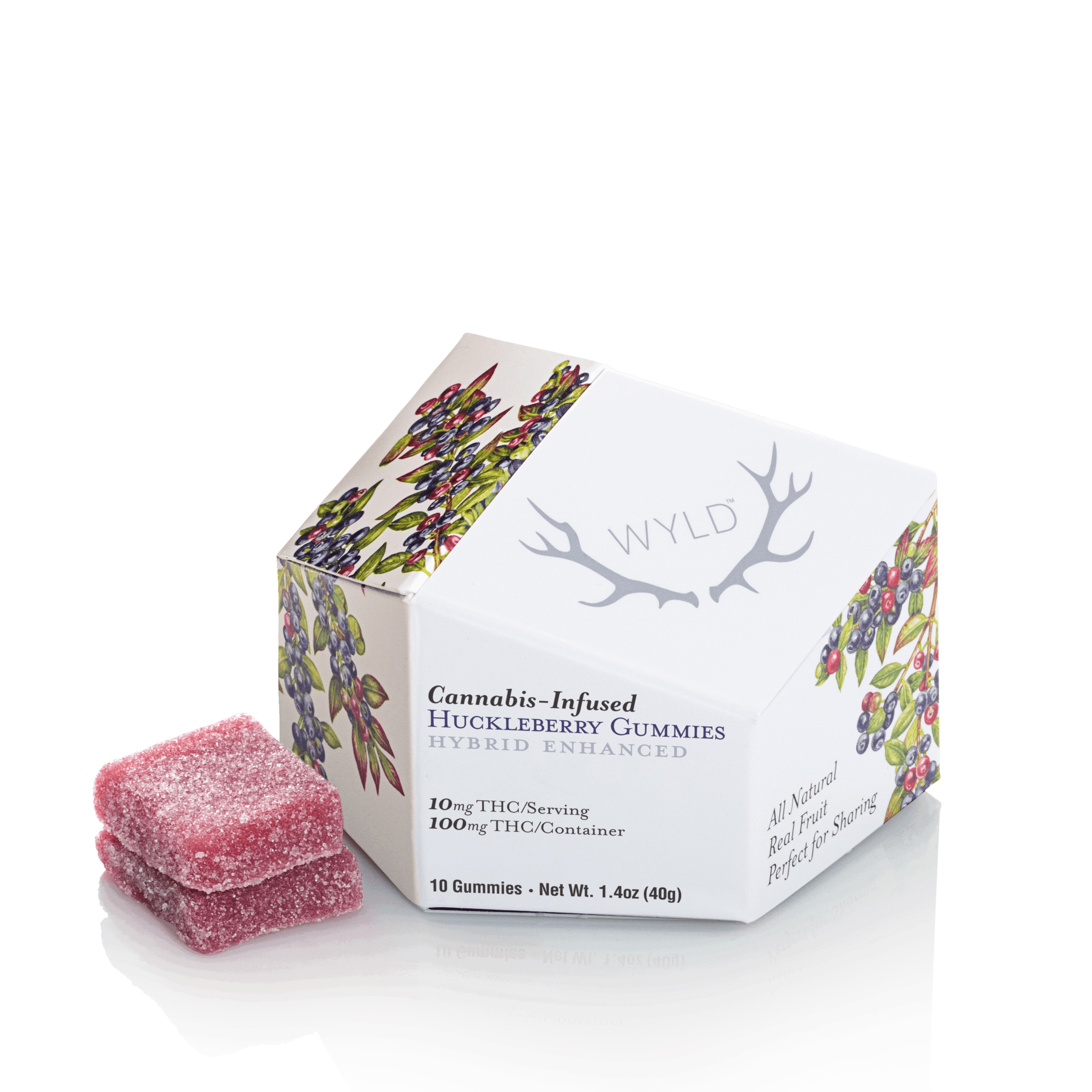 Huckleberry Hybrid Enhanced 100mg Gummies - WYLD - - $12 - Edible