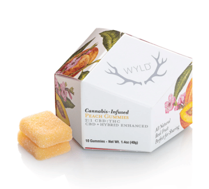 Peach 2:1 100mg CBD / 50mg THC Gummies - WYLD -  - $13.60 - Edible