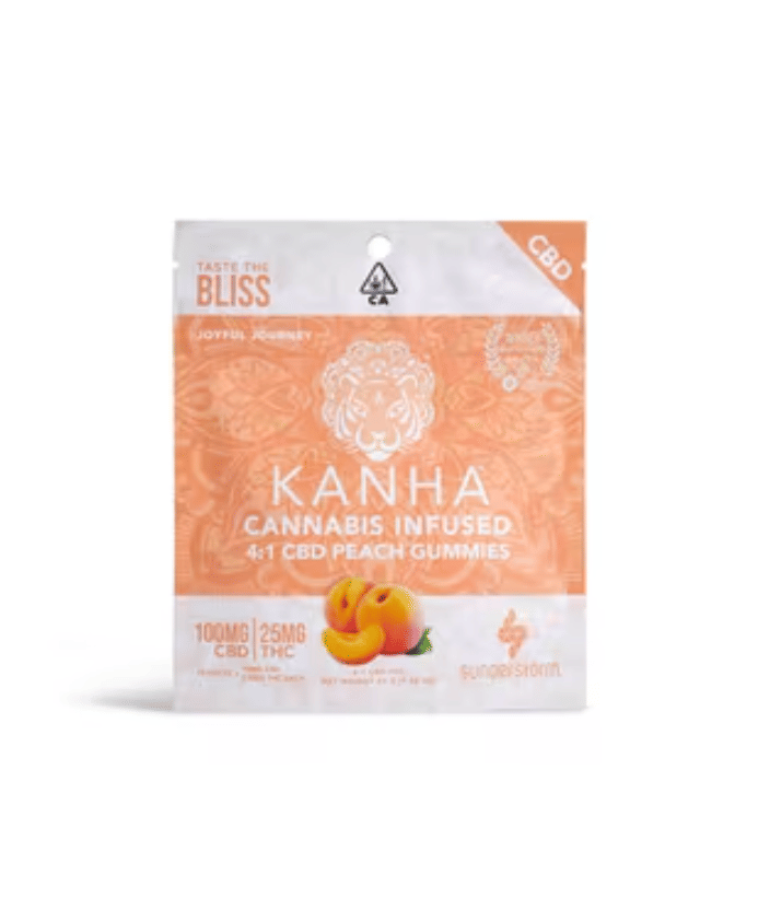 Peach - 4:1 CBD/THC - Gummies - Kanha -  - $18.01 - Edibles