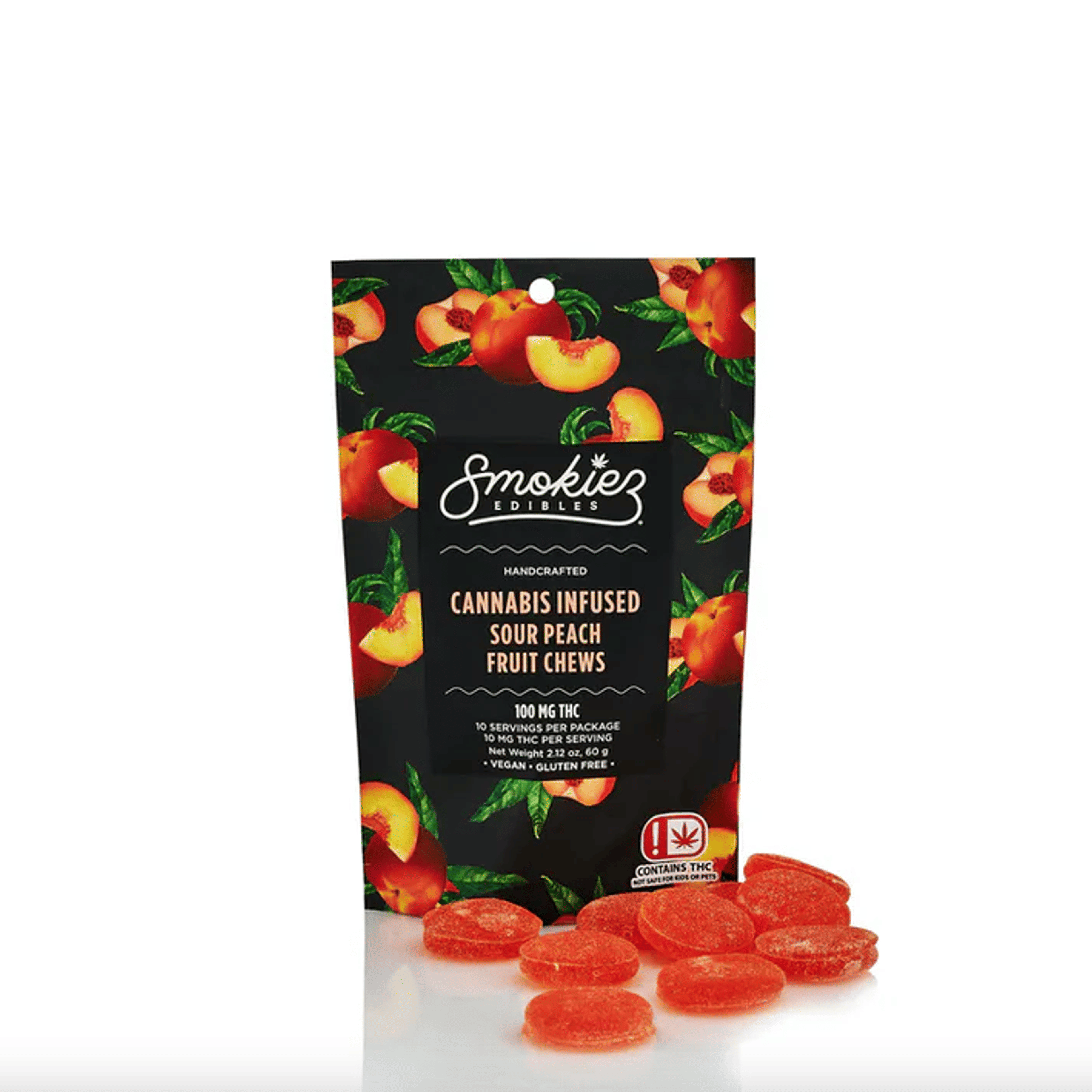Smokiez Sour Fruit Chews | Sour Peach - Smokiez - - $16 - Edibles