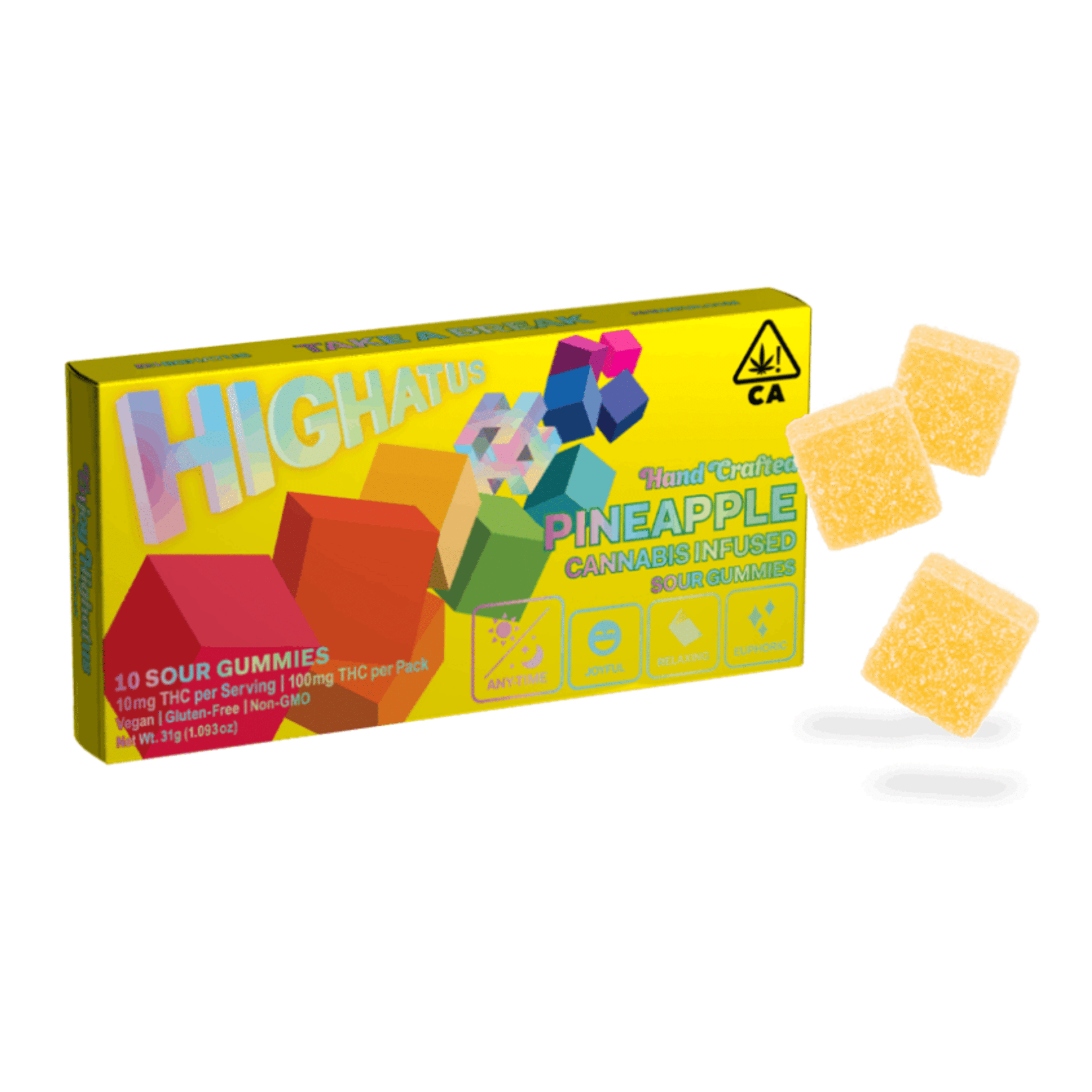 Sour Pineapple Gummies - Highatus - - $17 - Edibles
