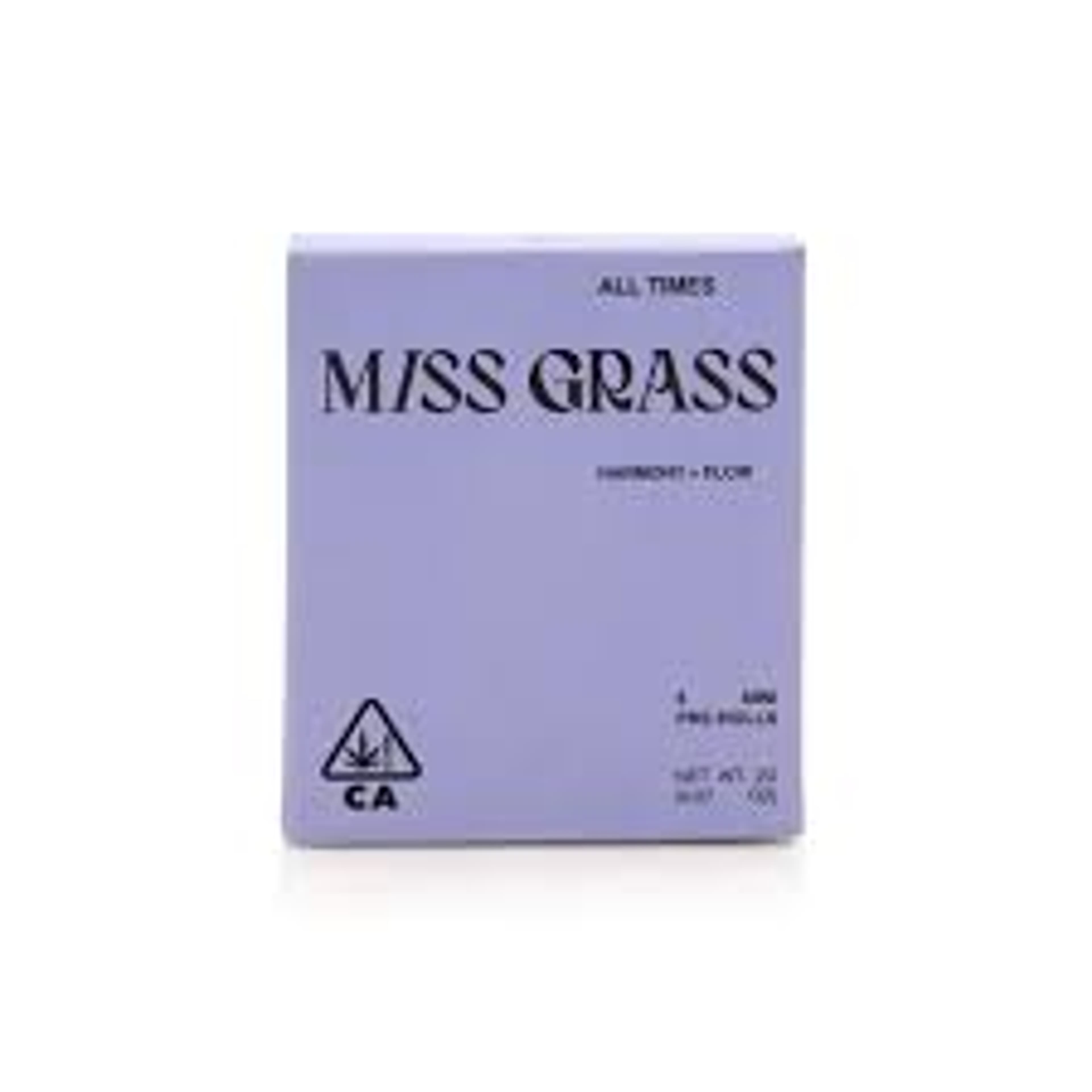 ALL TIMES HYBRID 5pk Prerolls 2G - Miss Grass - - $27.40 - Pre-Rolls
