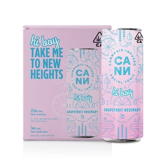 Hi Boy | Grapefruit Rosemary (4-Pack) - Cann Social Tonic -  - $30 - Edibles