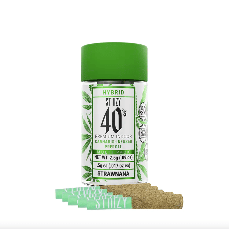 STIIIZY 40's | .5gx5pk - Strawnana - Infused Pre-Rolls - Hybrid - STIIIZY -  - $33 - Pre-Rolls