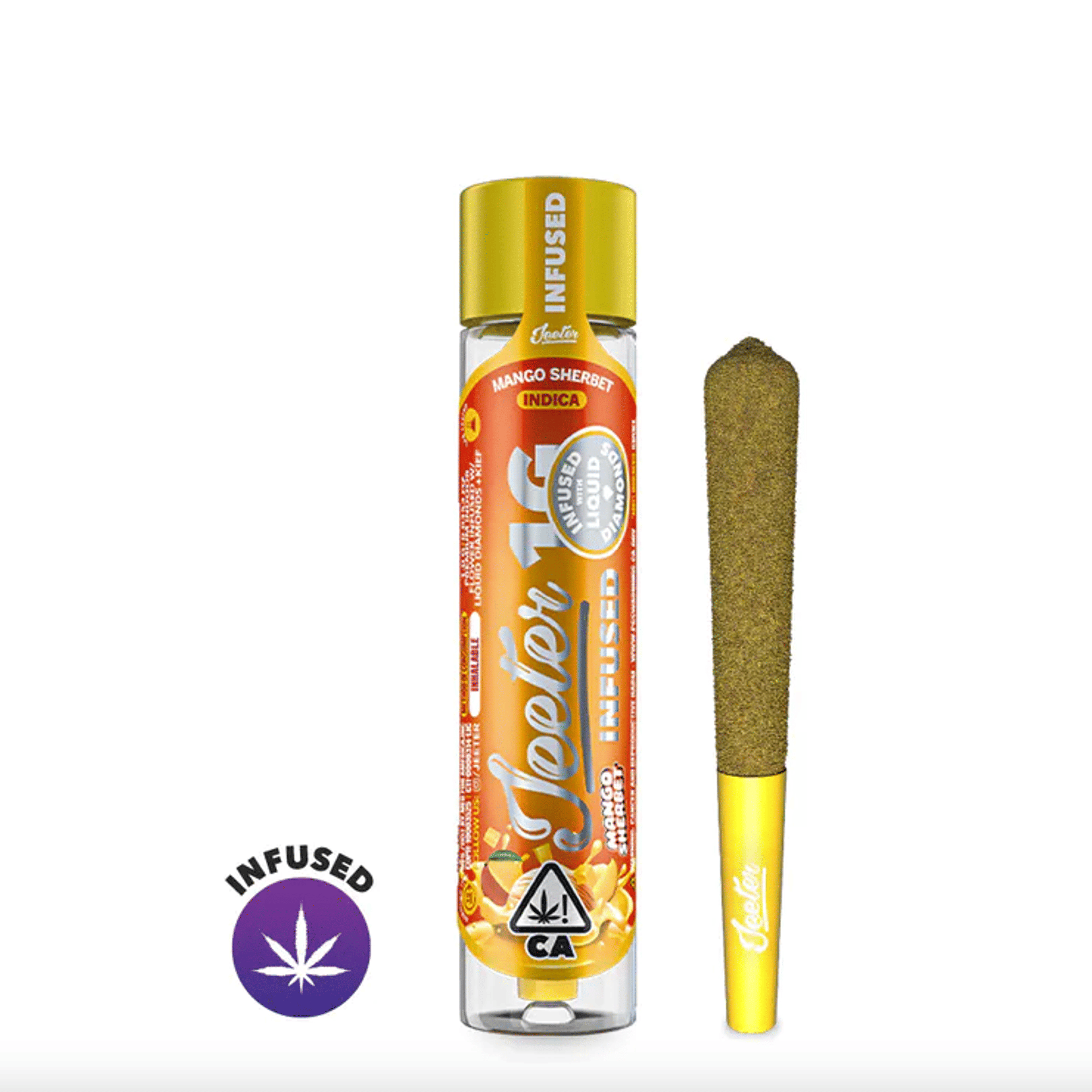 Jeeter | 1g - Mango Sherbet - INFUSED Pre-Roll - Indica - Jeeter - - $18 - Pre-Rolls