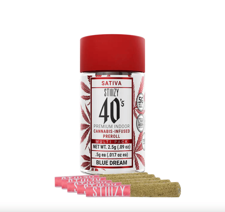 STIIIZY 40's | .5gx5pk - Blue Dream - Infused Pre-Rolls - Sativa - STIIIZY -  - $33 - Pre-Rolls