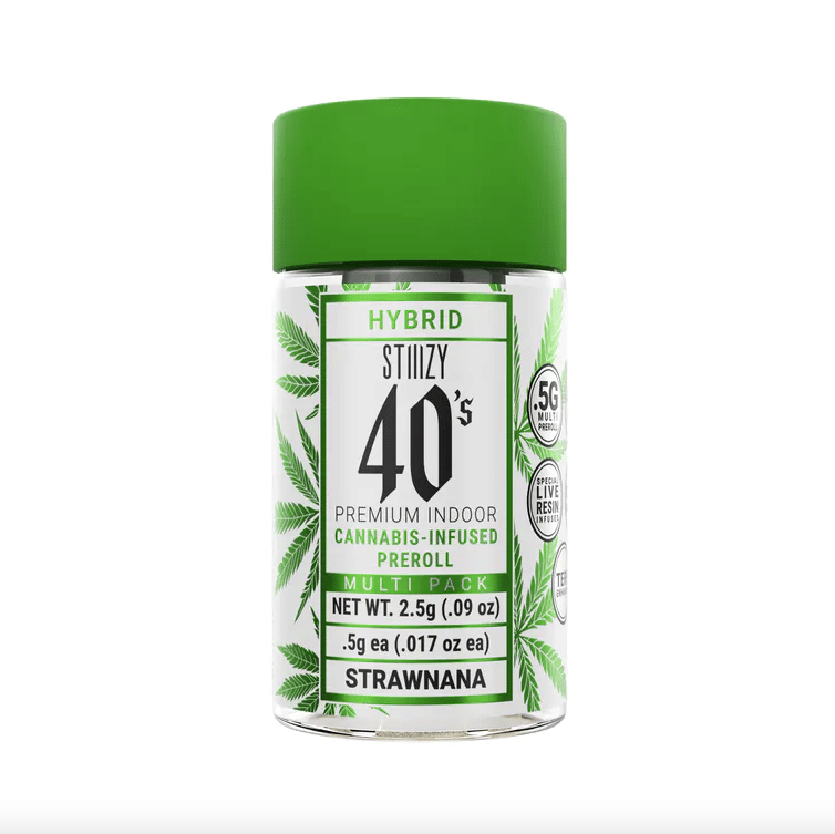 STIIIZY 40's | .5gx5pk - Strawnana - Infused Pre-Rolls - Hybrid - STIIIZY -  - $33 - Pre-Rolls