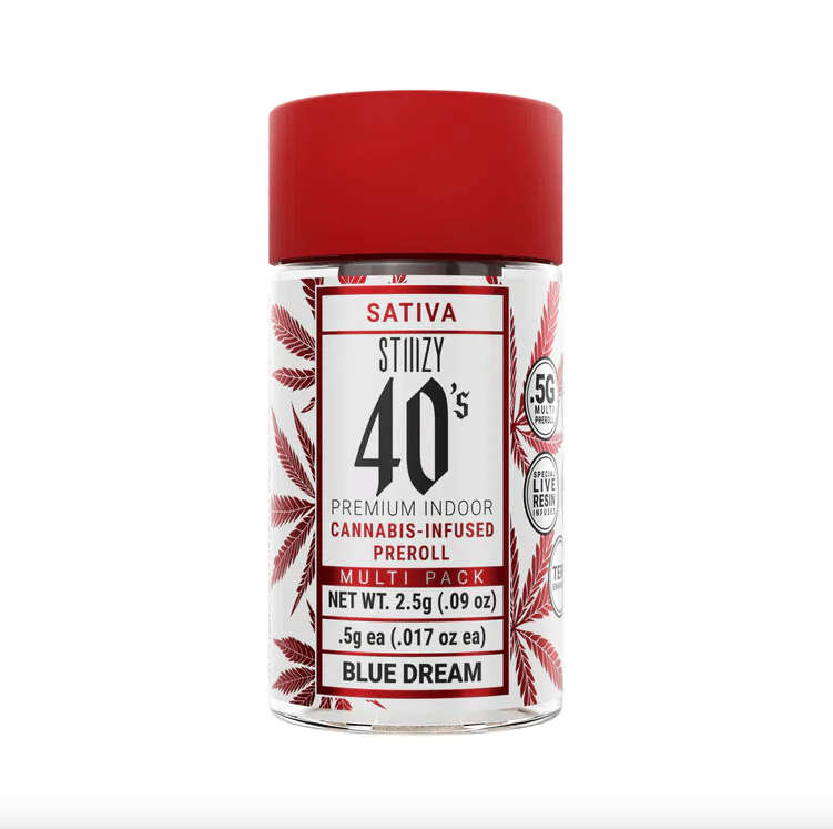 STIIIZY 40's | .5gx5pk - Blue Dream - Infused Pre-Rolls - Sativa - STIIIZY -  - $33 - Pre-Rolls