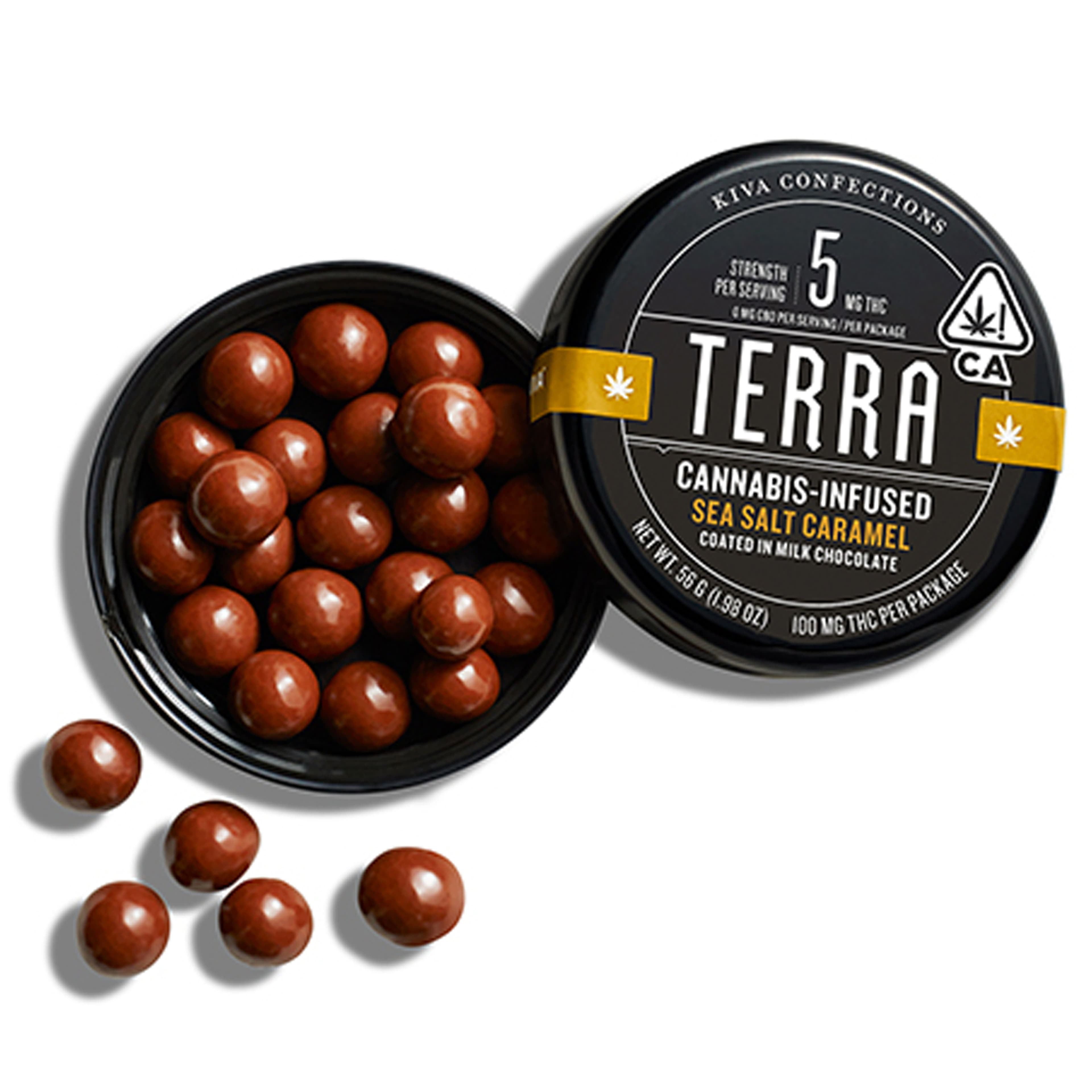 Milk Chocolate Sea Salt Caramel Terra Bites - Kiva Confections - Milk Chocolate Sea Salt Caramel - $22 - Edibles