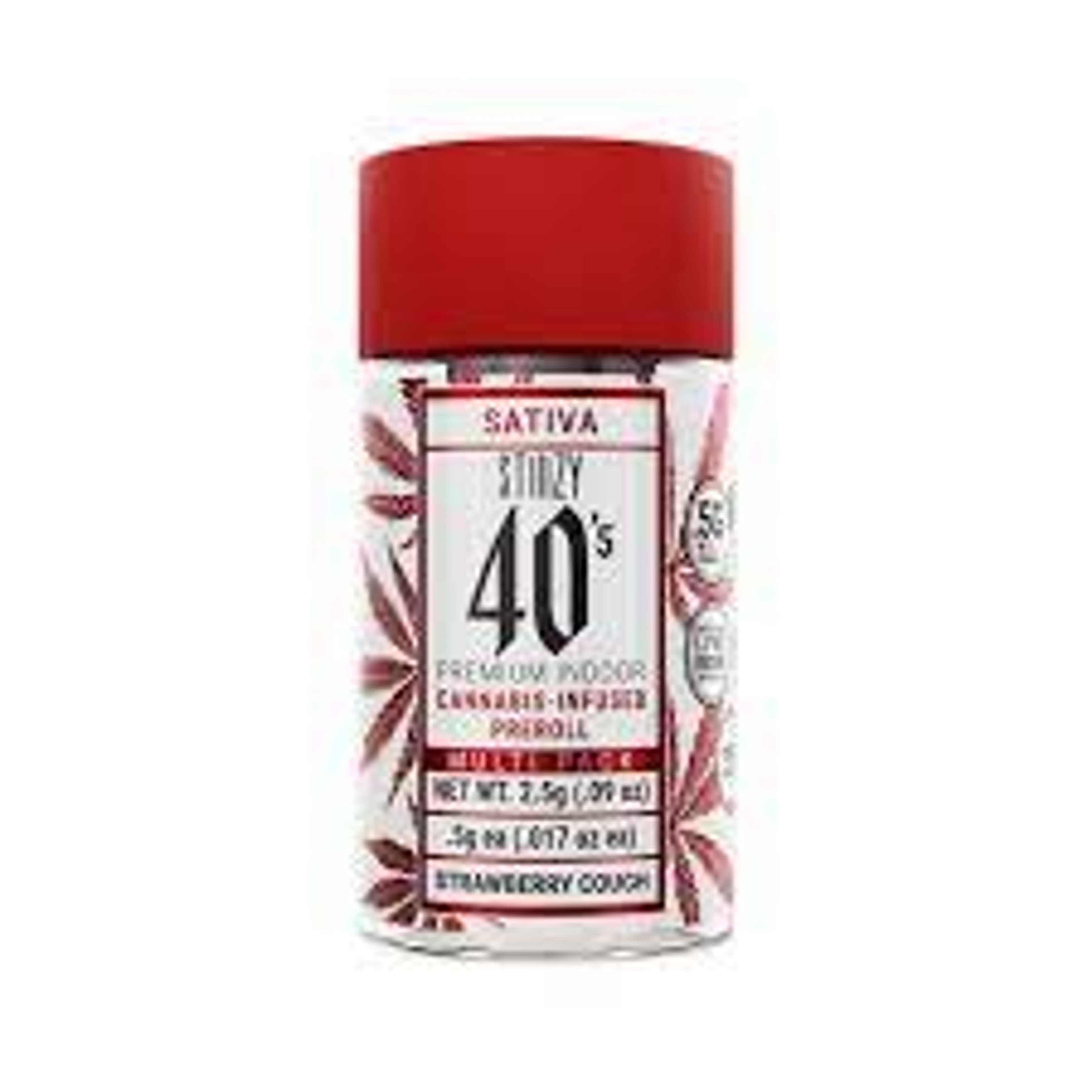 Strawberry Cough 40's infused Preroll Pack 2.5g - STIIIZY - - $18 - Pre-Rolls