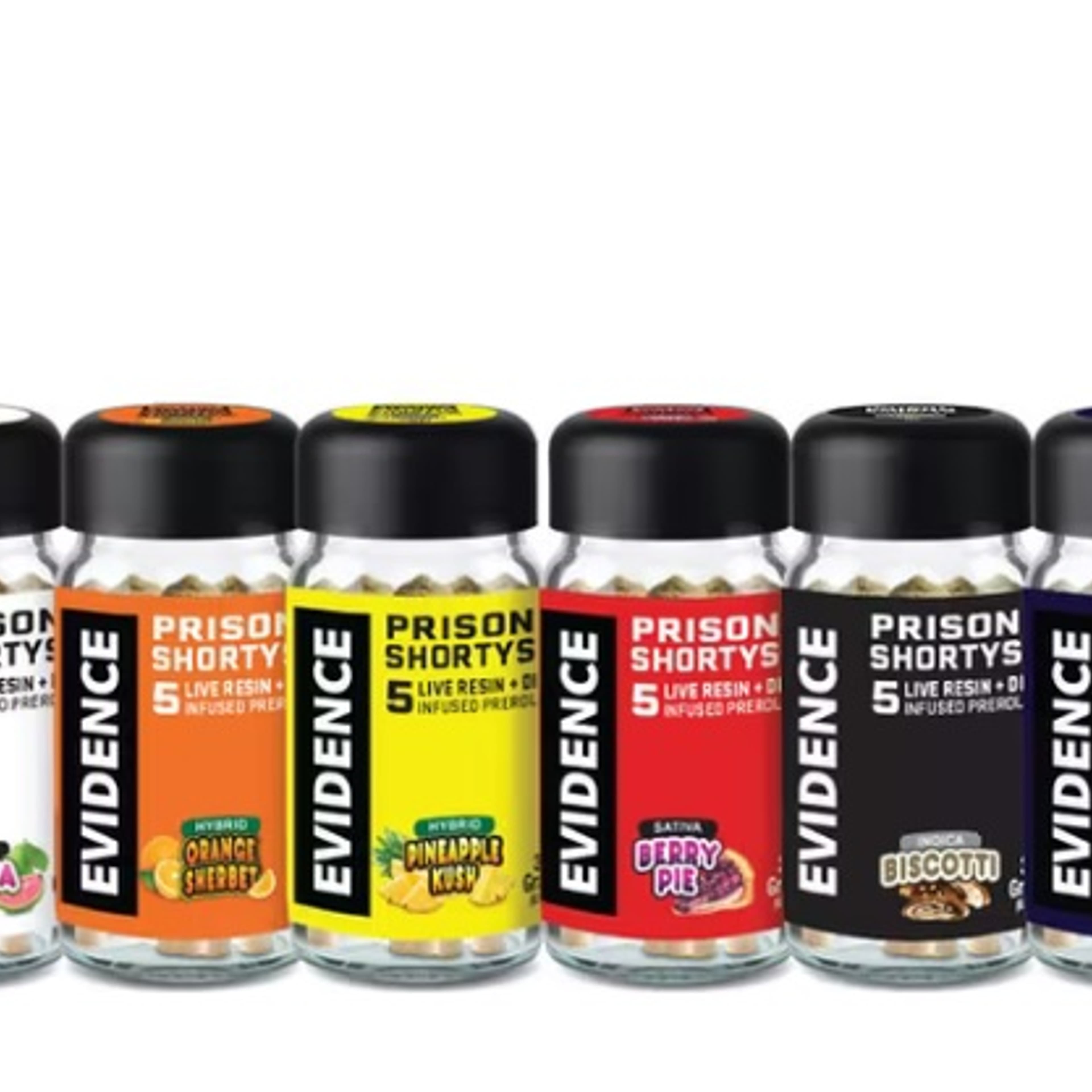 Evidence Prison Shortys Pre Roll 5 Pack - Evidence - Pineapple Kush - $36.99 - Pre-Rolls