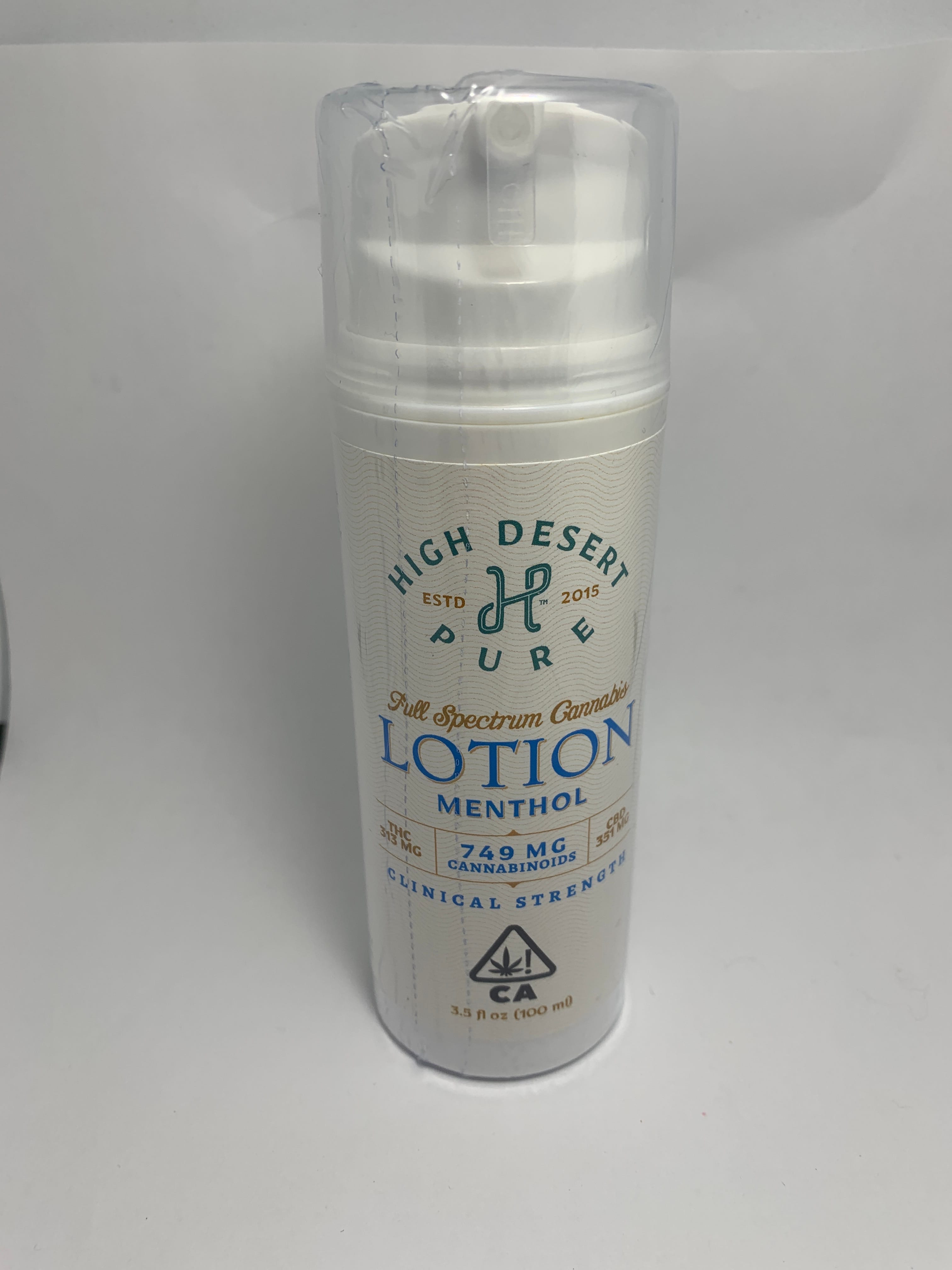 CLINICAL MENTHOL LOTION 1:1 - high desert pure -  - $66 - Topical (weight - each)
