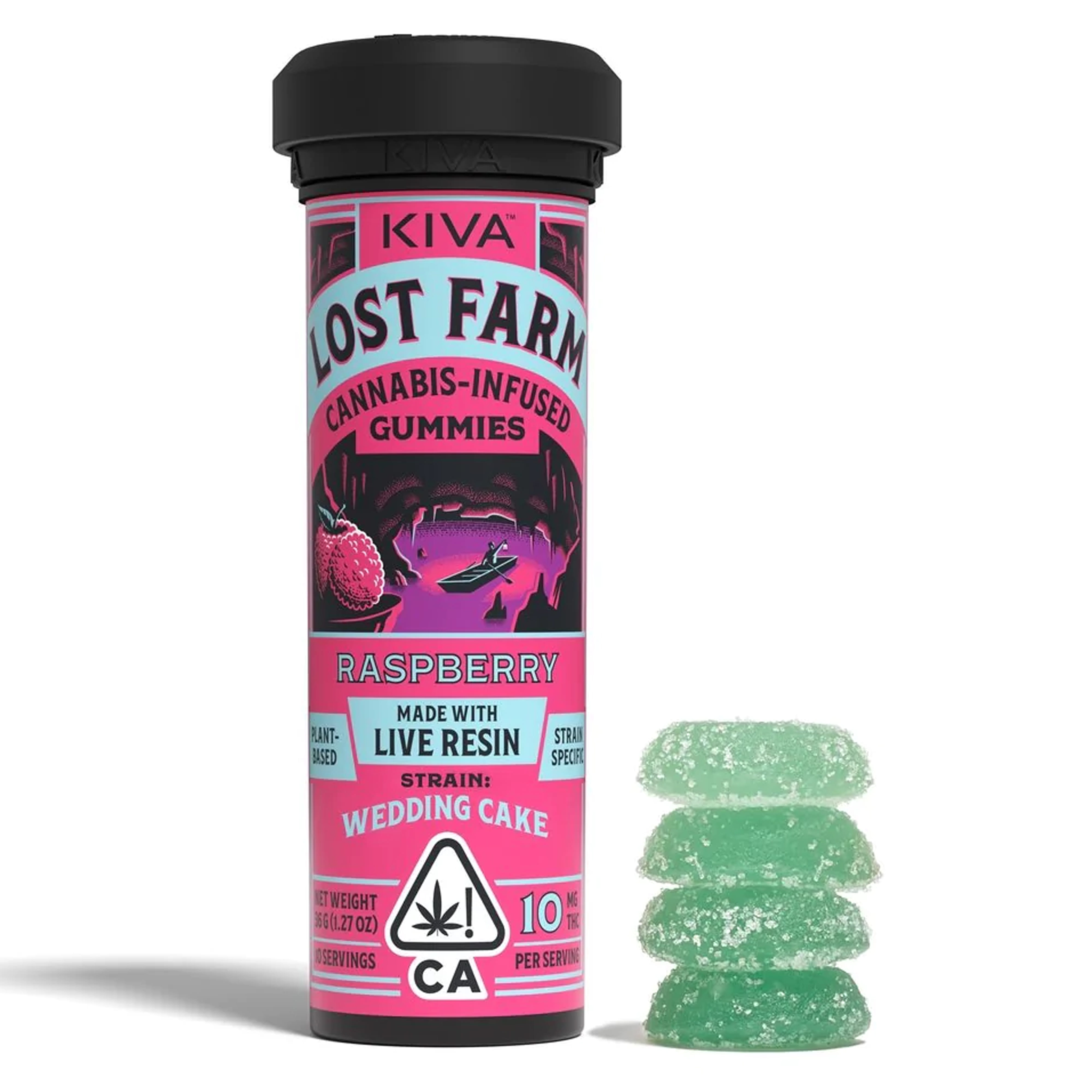 Raspberry Wedding Cake Lost Farm Gummies - Kiva Confections - Raspberry - $19 - Edibles