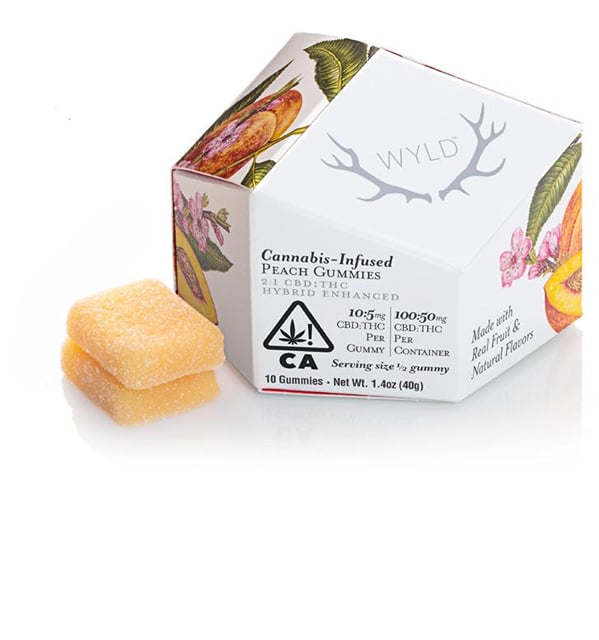 WYLD - 2:1 CBD + Hybrid Enhanced Gummies 100:50mg - Peach