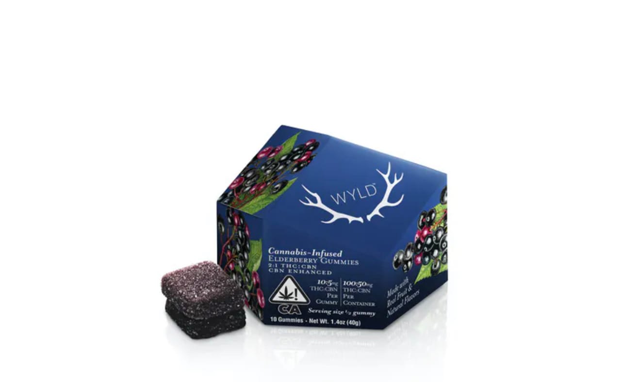 Elderberry 2THC:1CBN Gummies - WYLD -  - $19.75 - Edibles