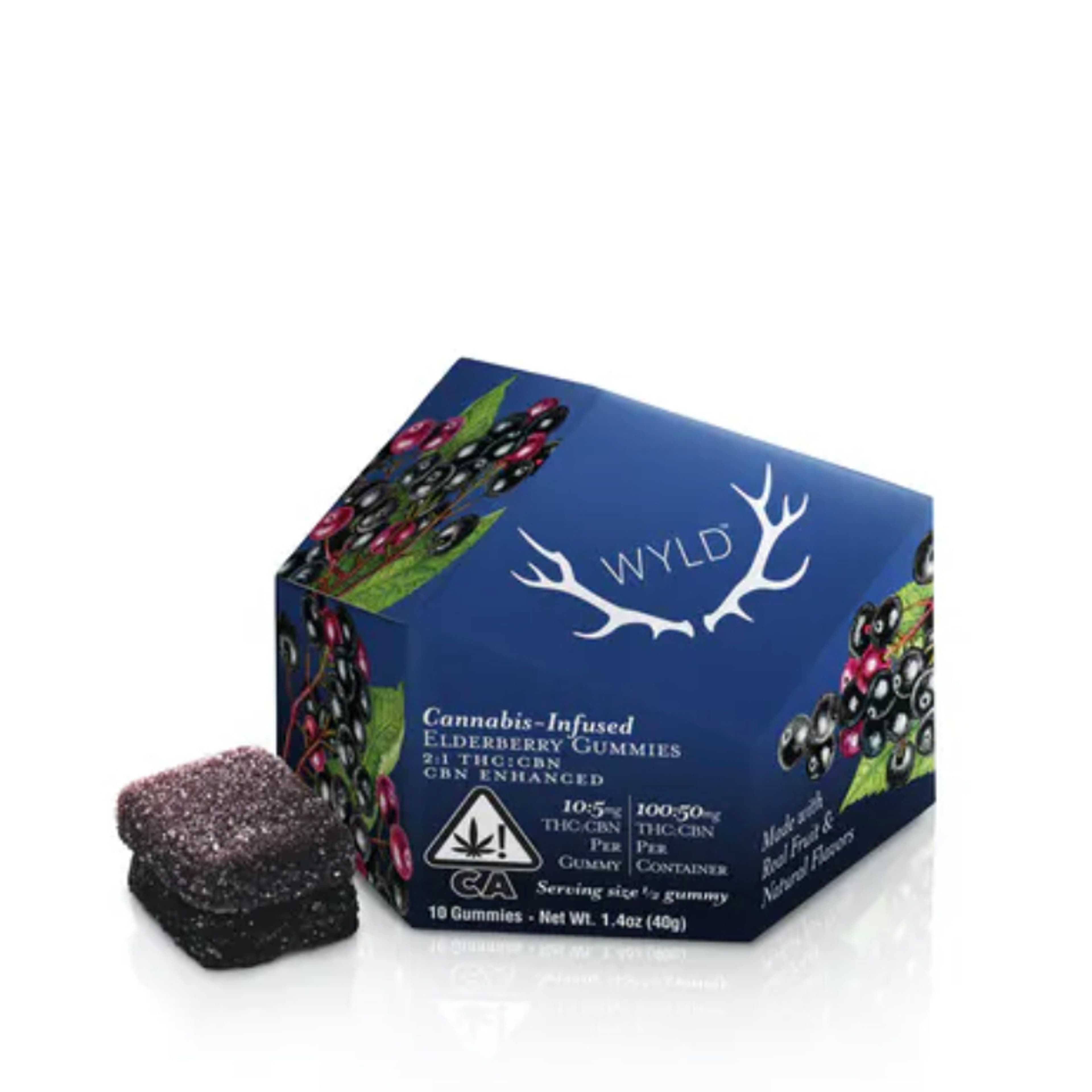 Elderberry 2THC:1CBN Gummies - WYLD - - $19.75 - Edibles