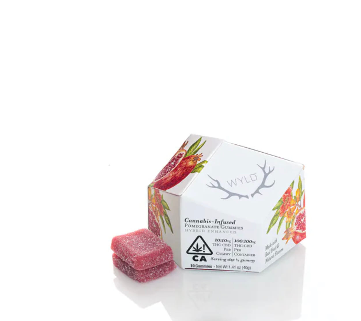 Pomegranate 1THC:1CBD Gummies - WYLD -  - $18.75 - Edibles