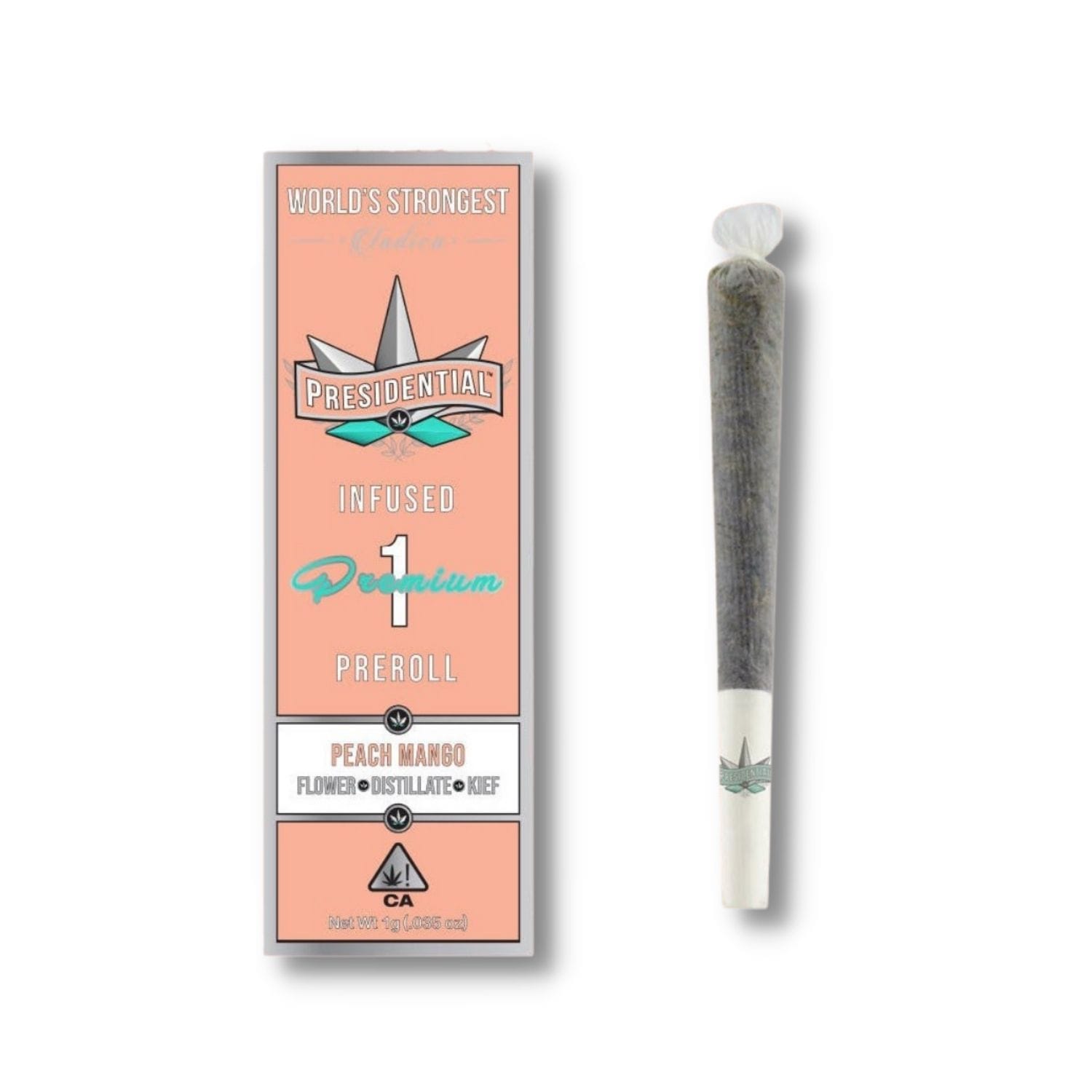 Peach Mango Moon Rock Preroll 1g - Presidential -  - $15.24 - Preroll
