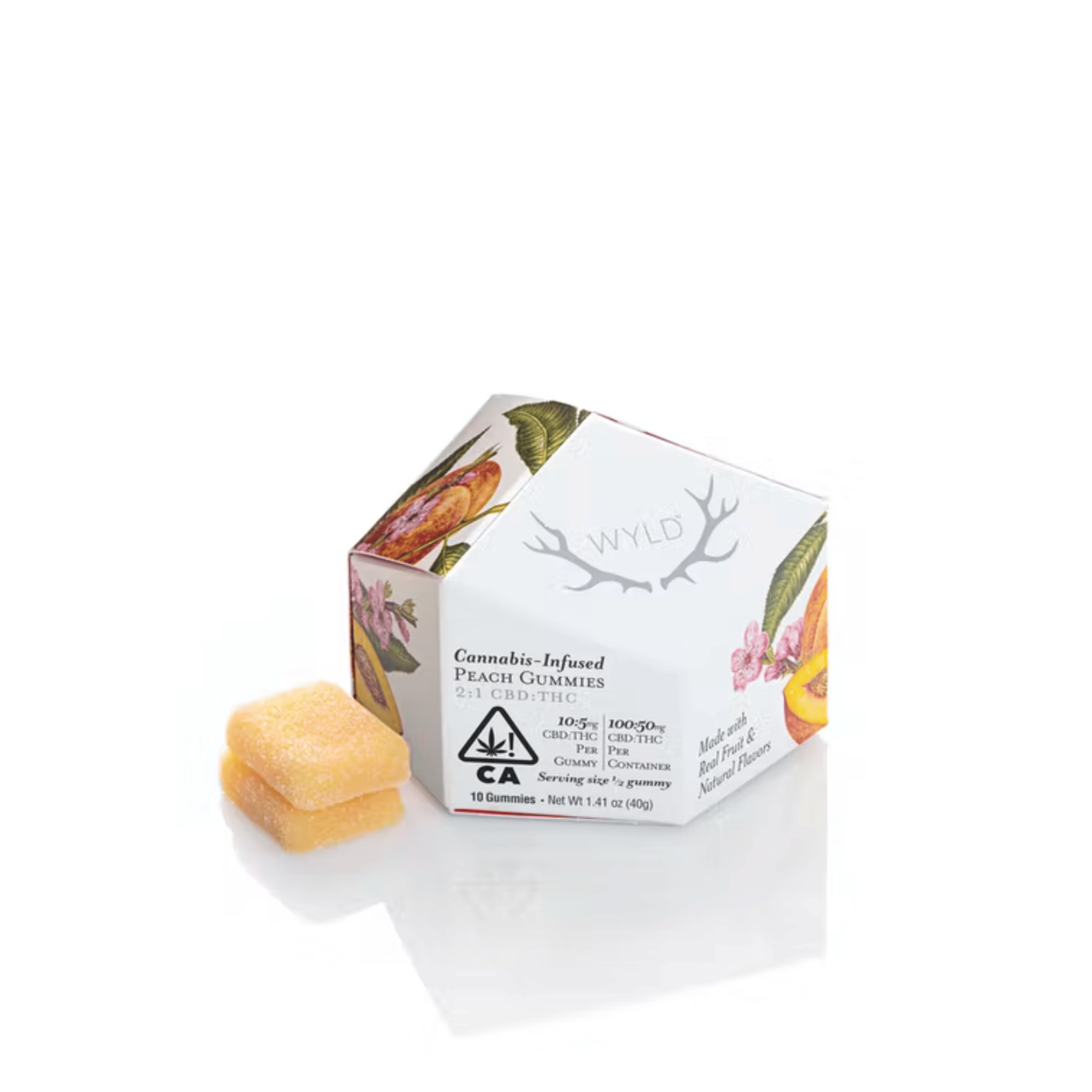 Peach 2:1 Gummies (CBD) - Wyld - - $19 - Edible