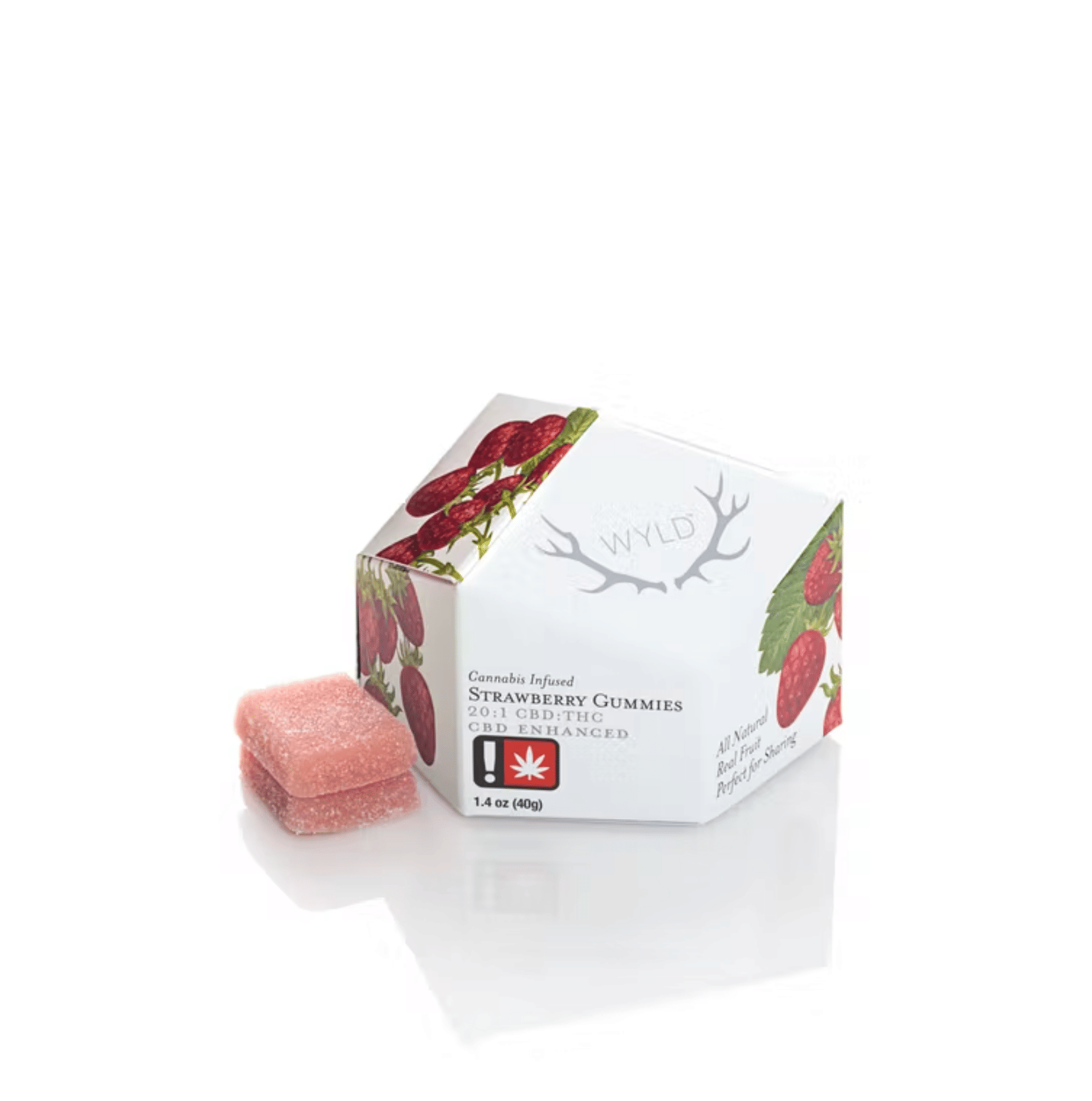Strawberry 20:1 CBD:THC Gummies - Wyld -  - $21 - Edible