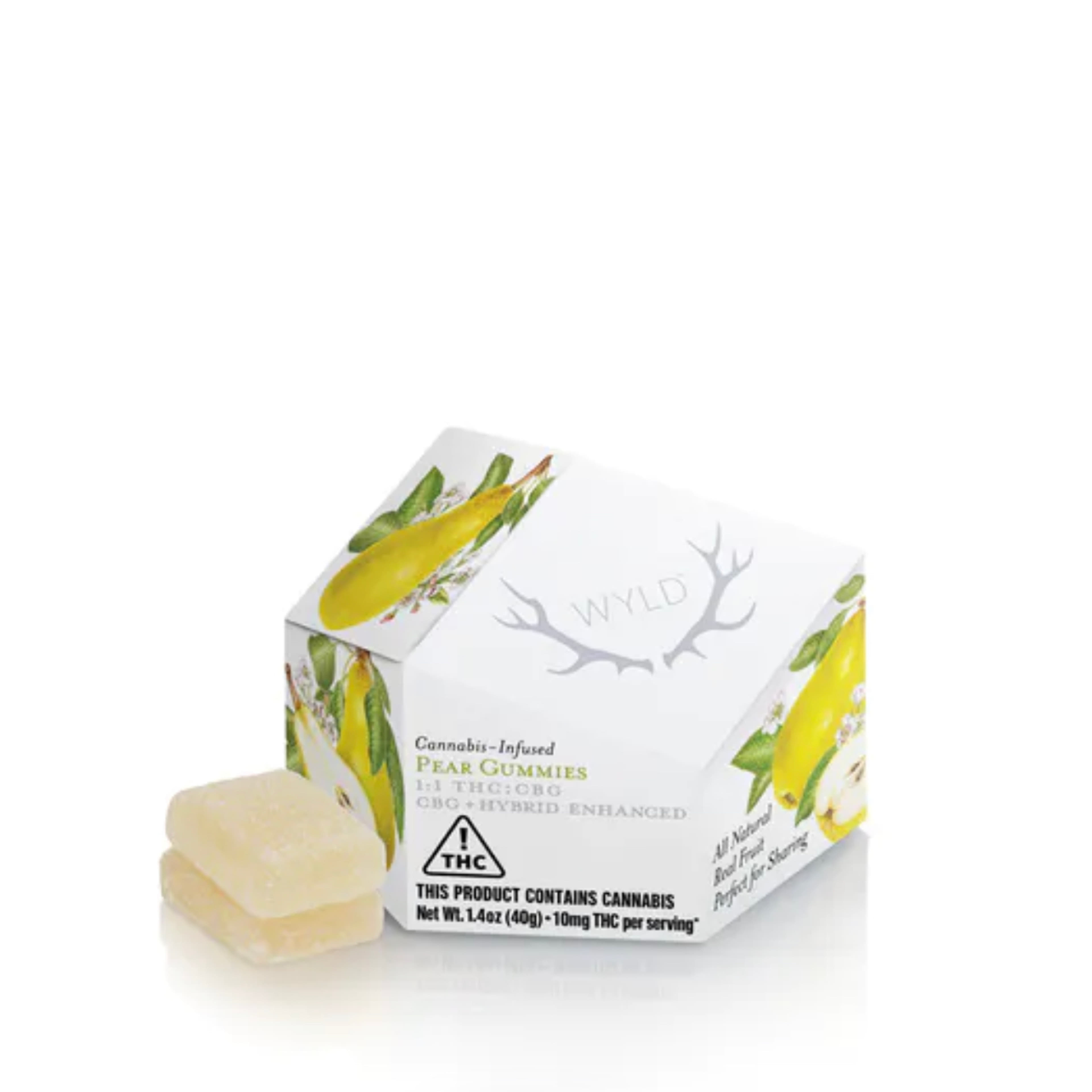 Pear 1THC:1CBG Gummies - WYLD - - $19.75 - Edibles