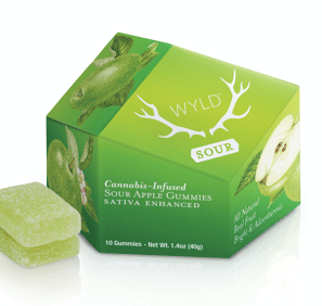 Sativa Sour Apple Gummy Pack - Wyld Gummies -  - $19 - Edible