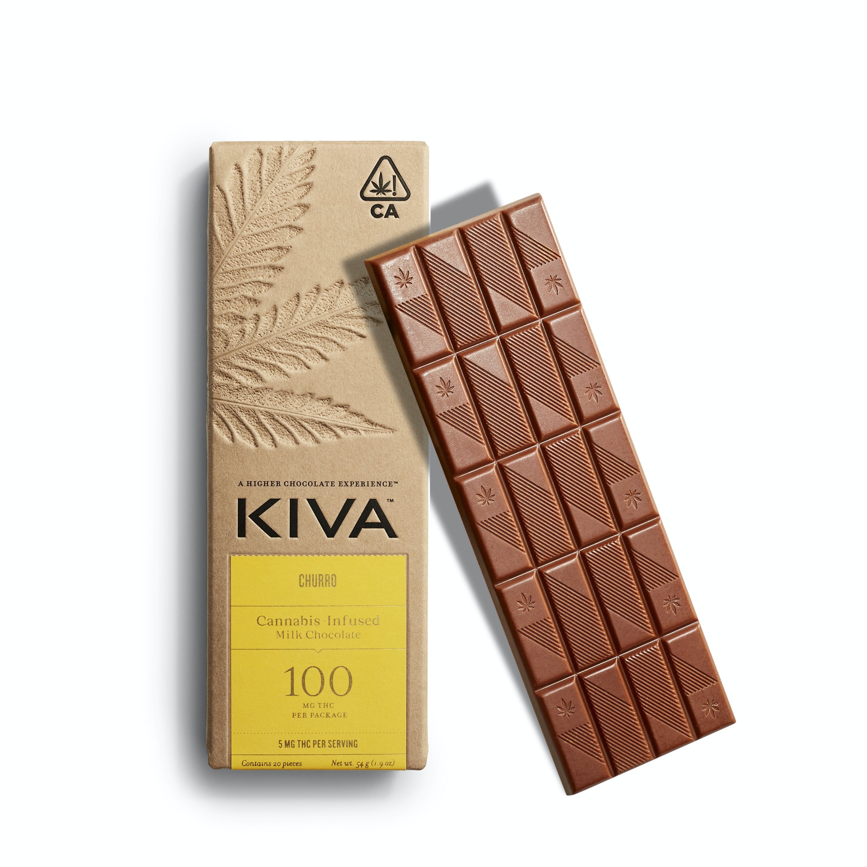 Churro Milk Chocolate Bar 100Mg - Kiva -  - $22.24 - Edible