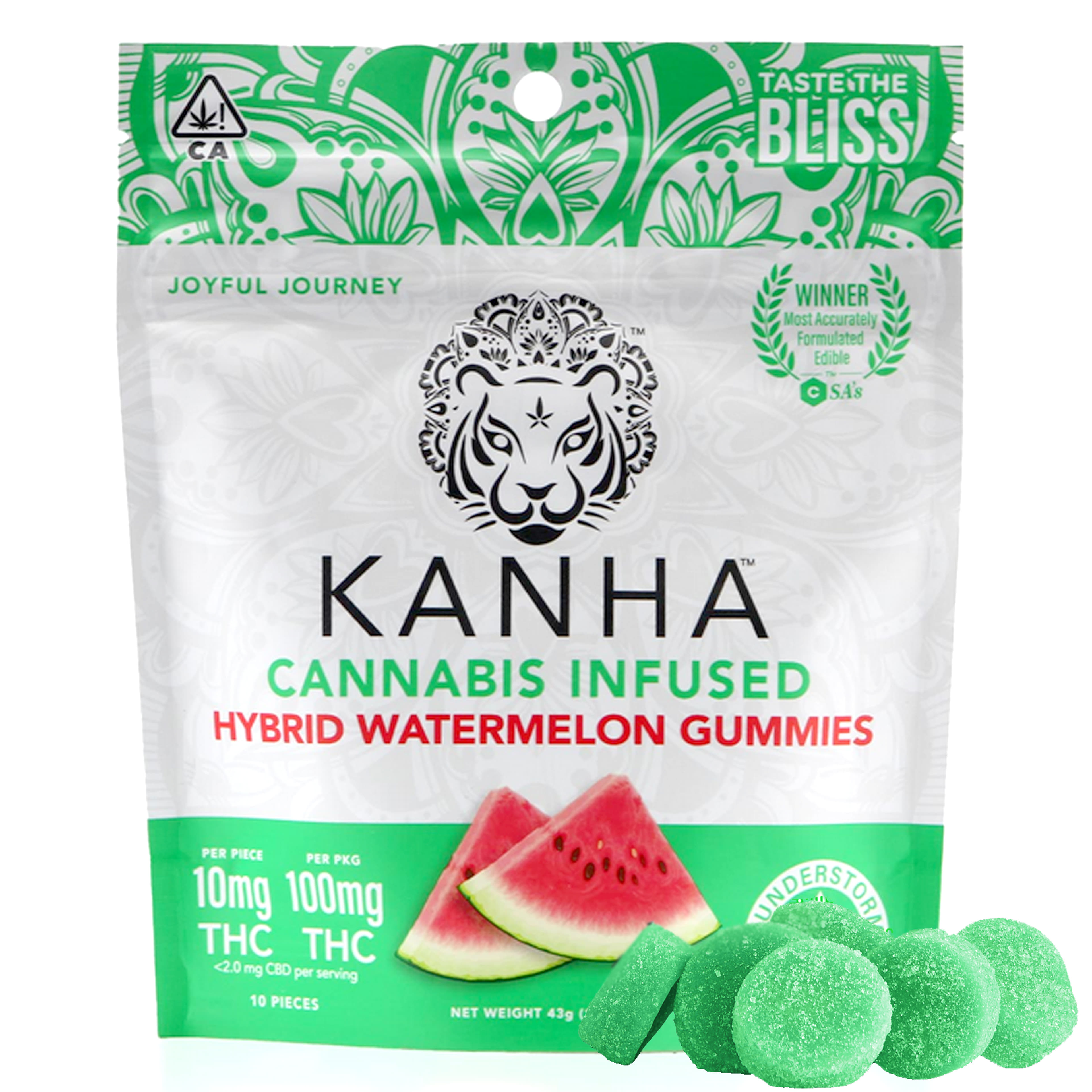 Watermelon (H) Kanha Treats Gummies - Kanha Gummies - Watermelon (H) - $14 - Edibles