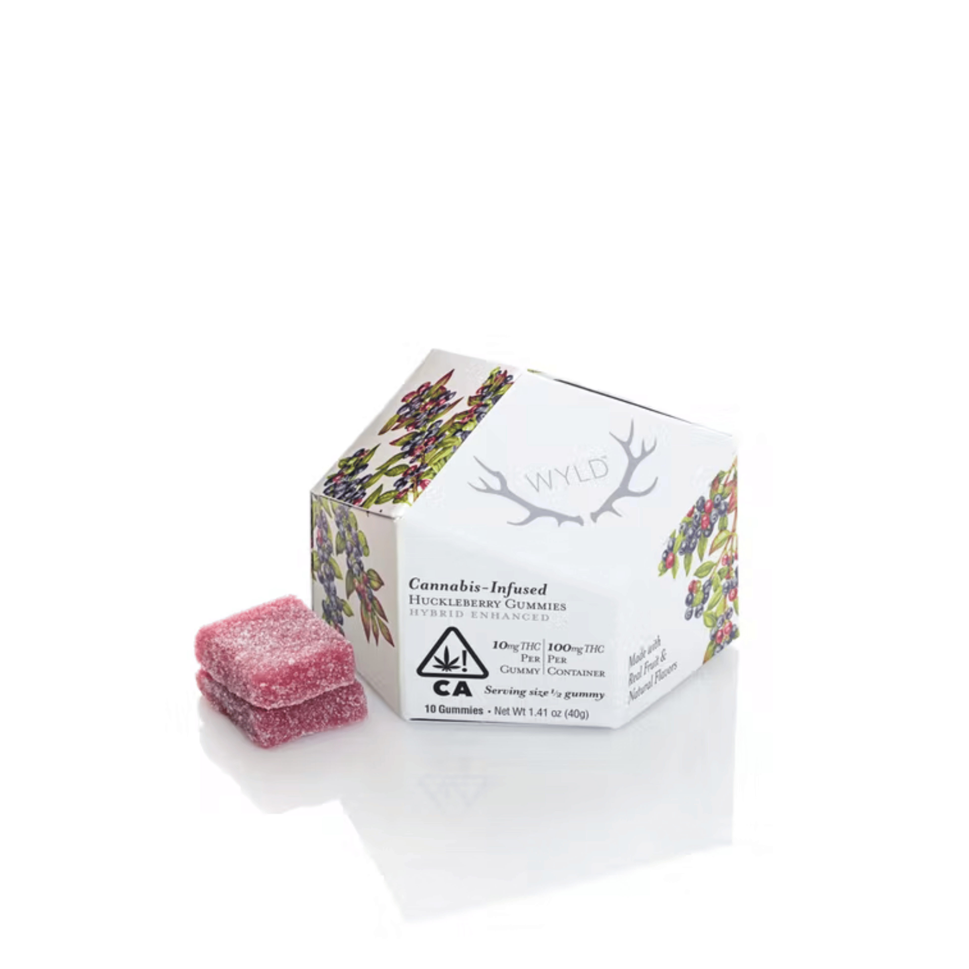 Huckleberry Gummies 100mg - Wyld - - $17 - Edible