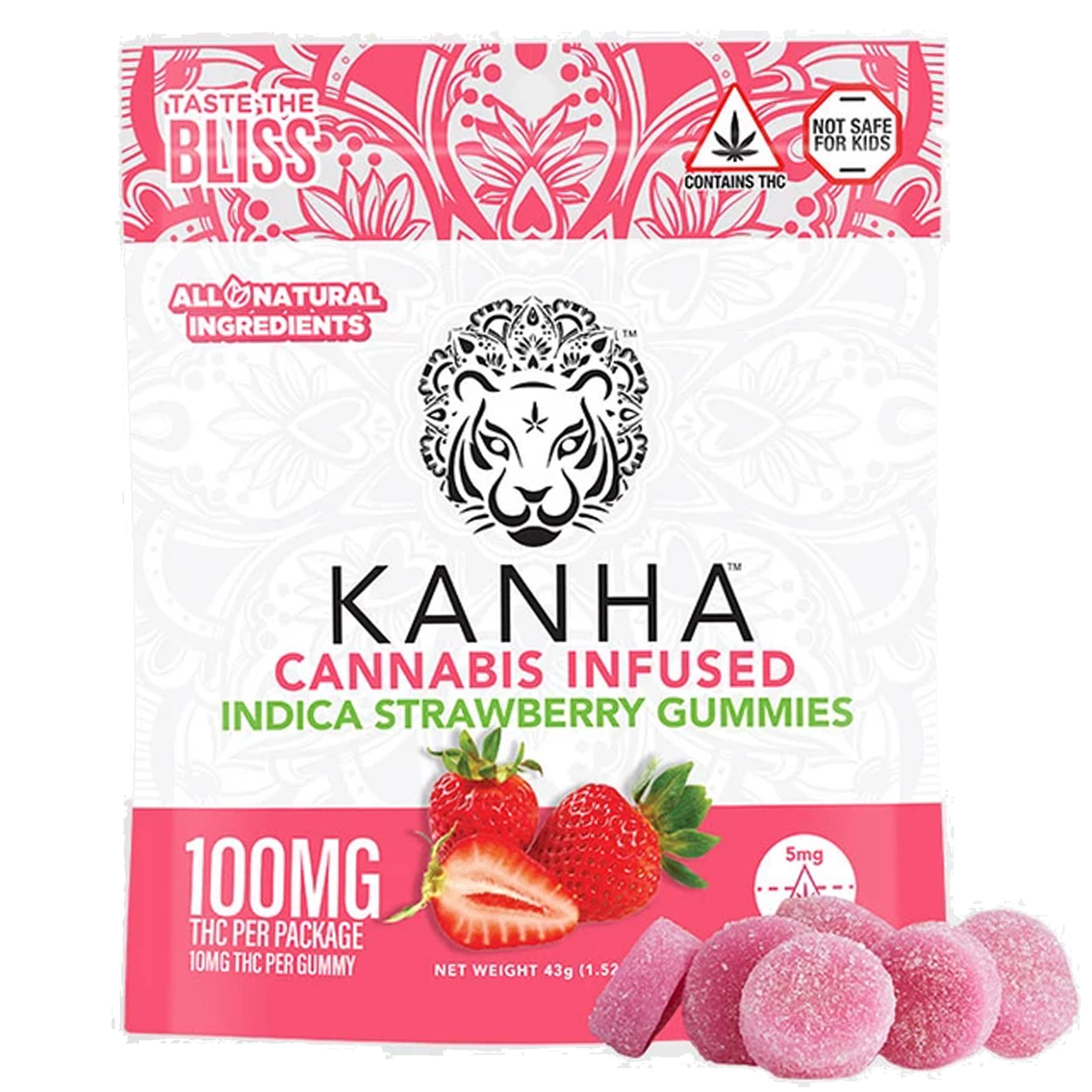 Strawberry (I) Kanha Treats Gummies - Kanha Gummies - Strawberry (I) - $14 - Edibles
