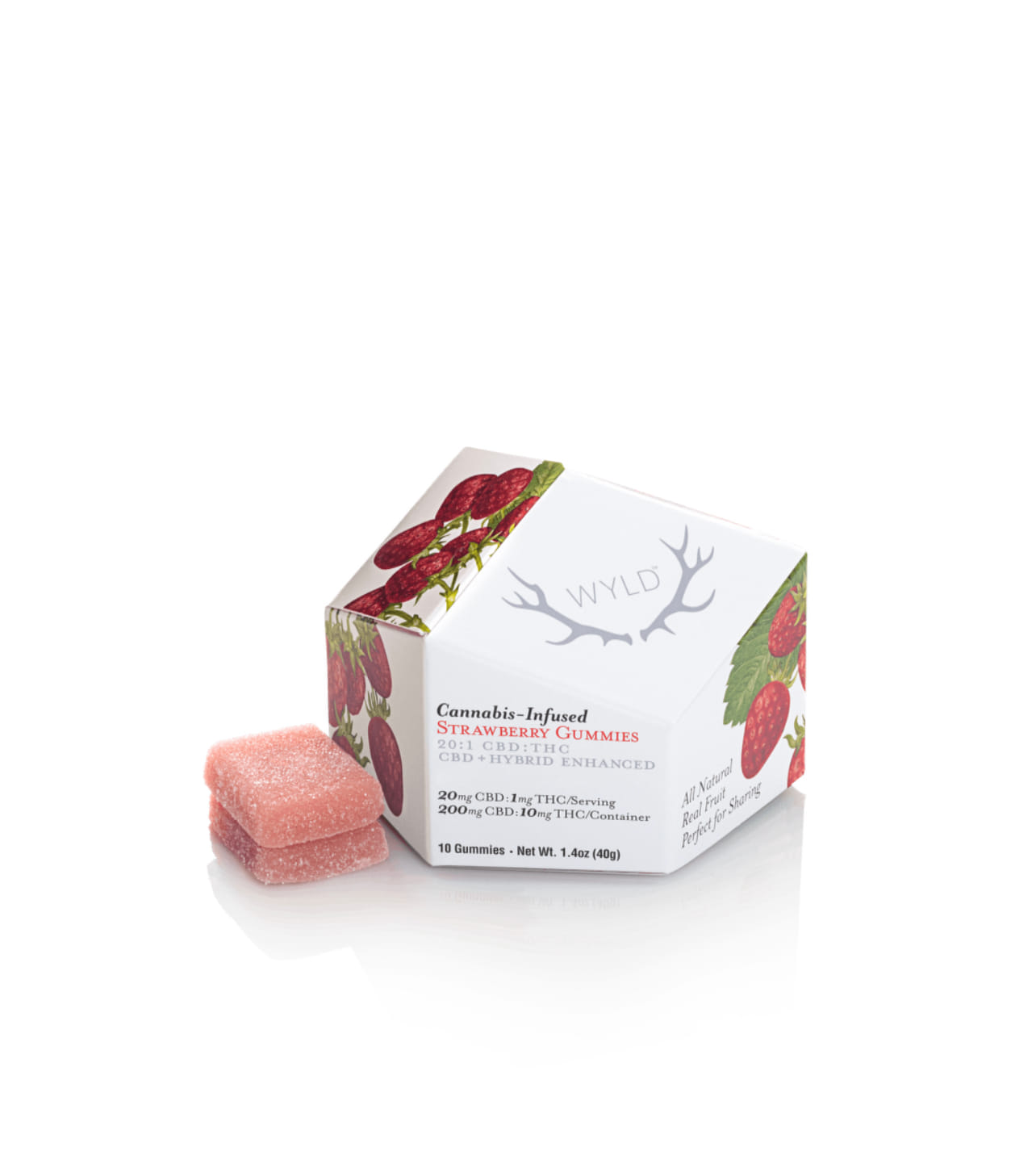 Strawberry 20CBD:1THC Gummies - WYLD -  - $19.75 - Edibles